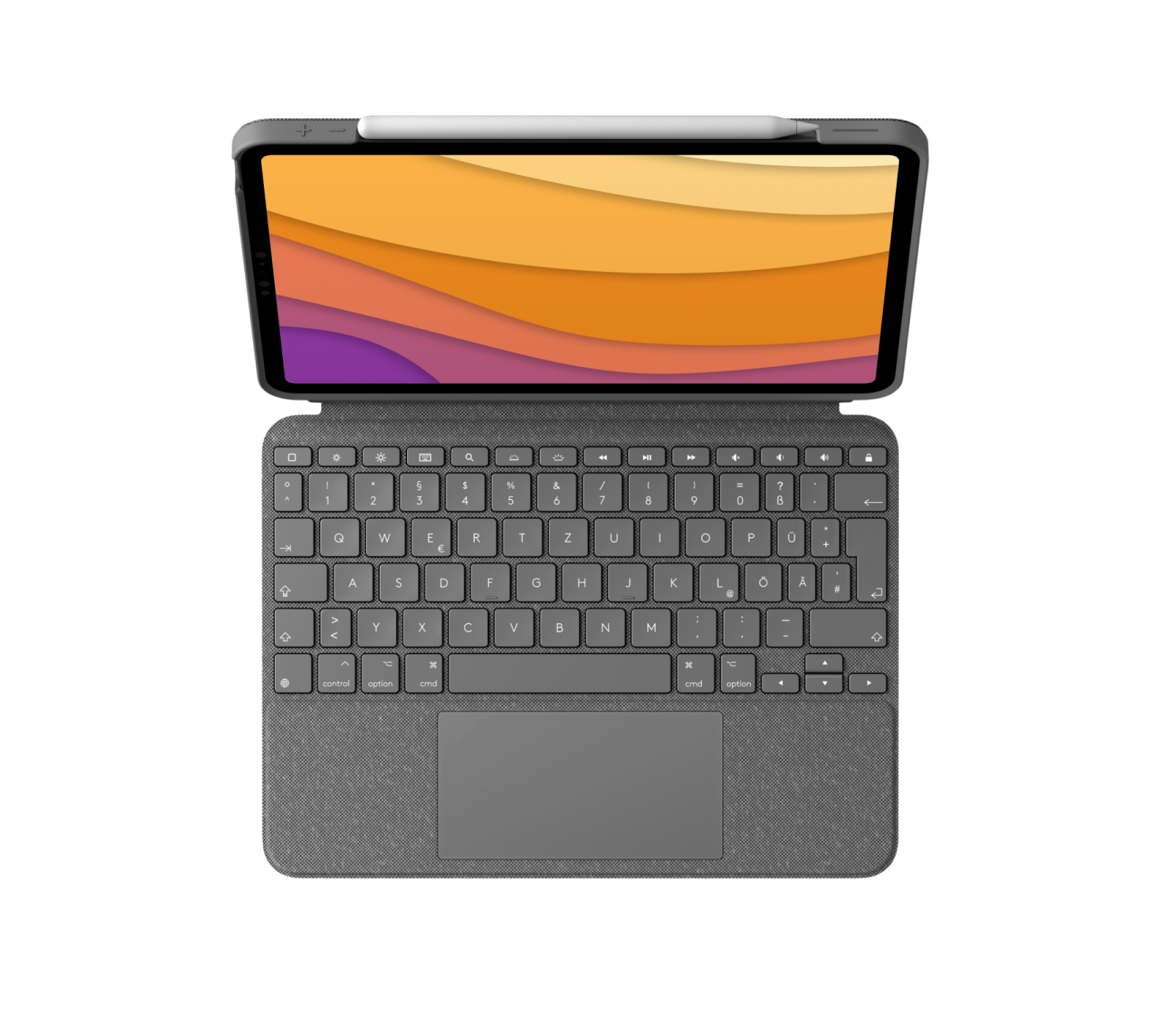 Logitech Combo Touch, KeyboardDock für Apple iPad Air 4/Air 5 10.9" grau, DE