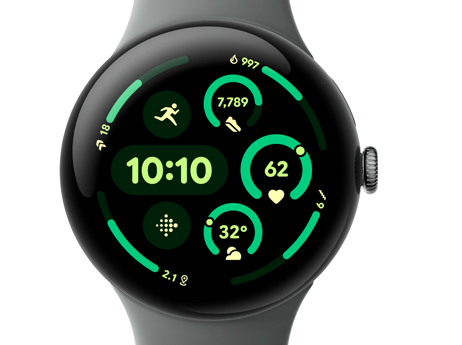Google Pixel Watch 3 (LTE) 45mm Matte Hazel mit Sportarmband Hazel