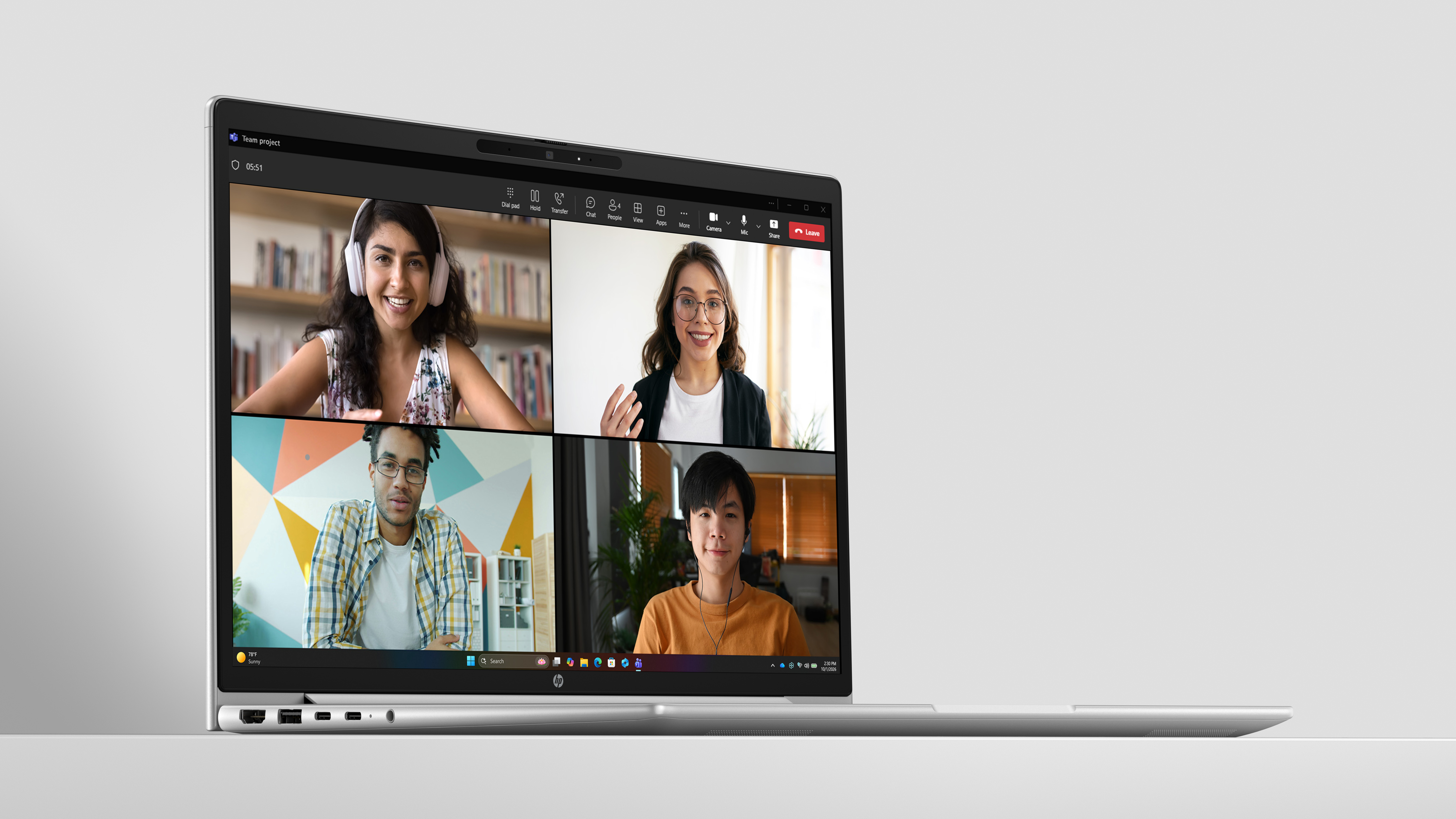 HP ProBook 4 G2a Notebook - 177-Grad Scharnierdesign - AMD Ryzen 5 230 / 3.5 GHz - Win 11 Pro - Rade