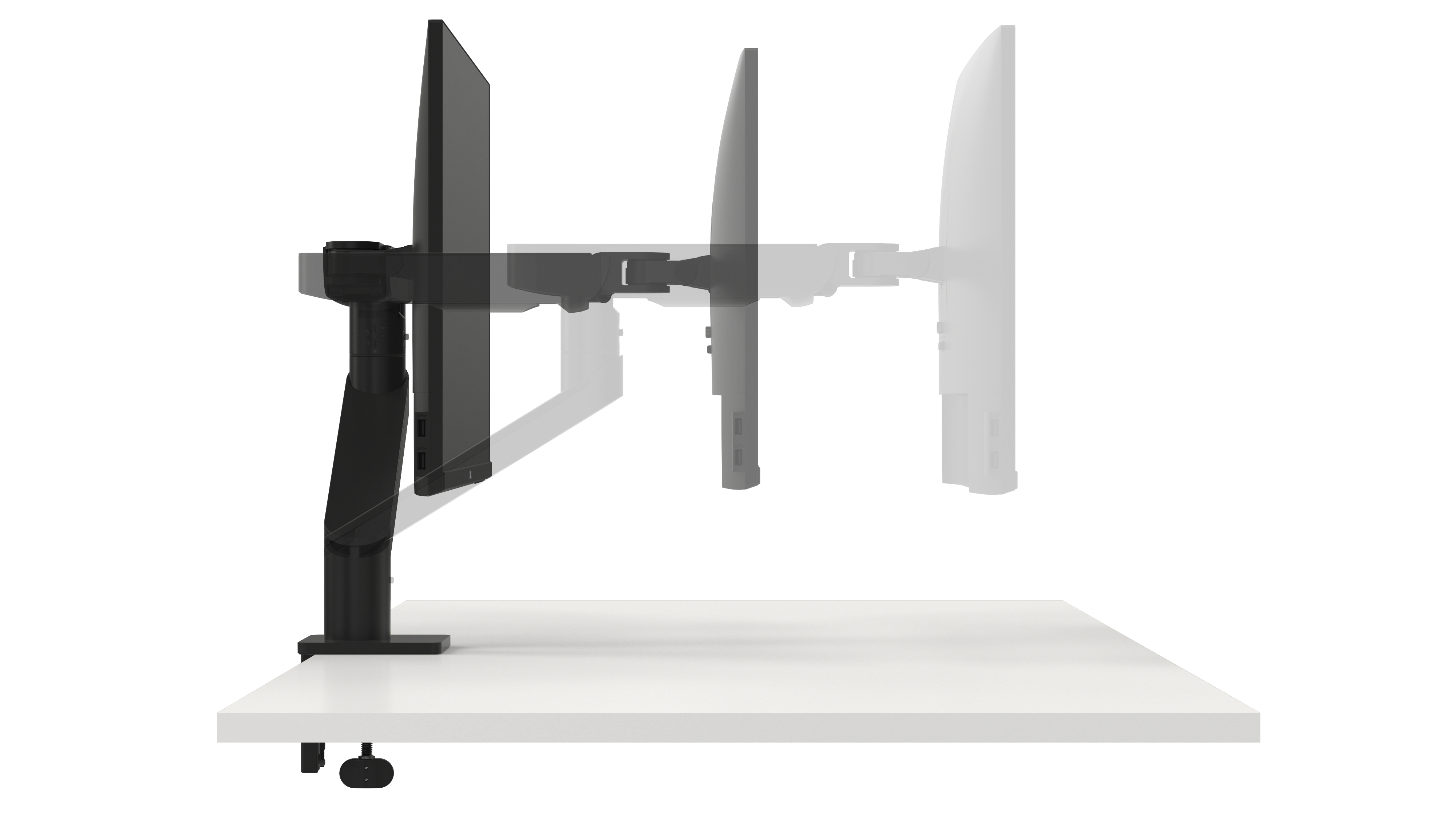 Dell Single Monitor Arm - MSA20, 10 kg, 48,3 cm (19"), 96,5 cm (38"), Höhenverstellung, Schwarz