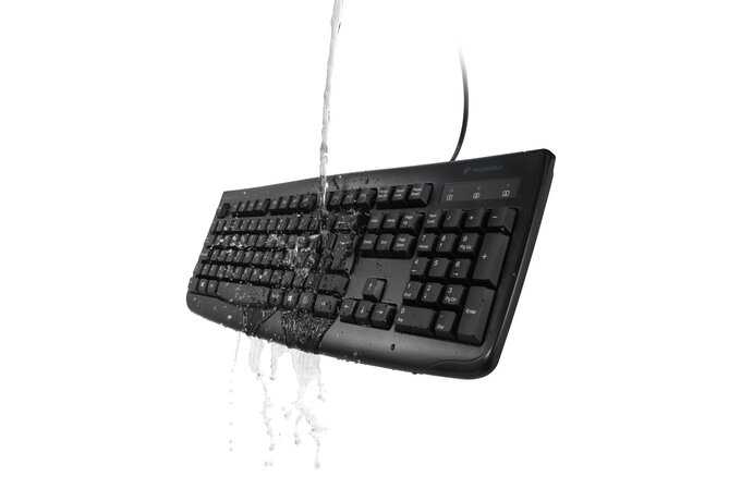 Kensington K64407PN, Volle Größe (100%), Kabelgebunden, USB, QWERTY, Schwarz