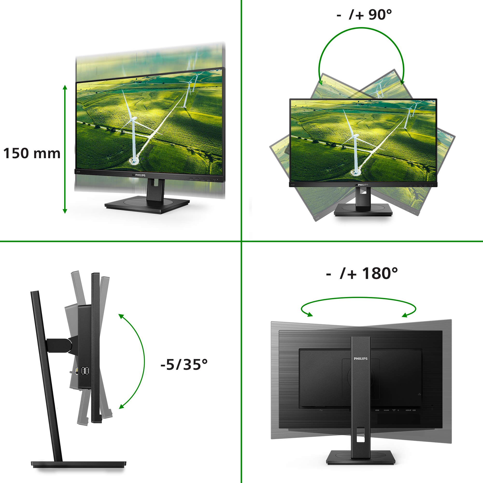 Philips B-line 272B1G Monitor 68.6cm (27") Full HD, IPS, 4ms, HDMI, Displayport, DVI, USB