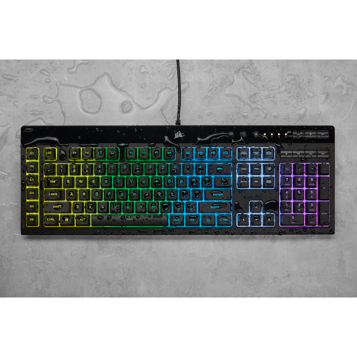 Corsair Gaming K55 RGB PRO Tastatur, USB, QWERTZ, IP42