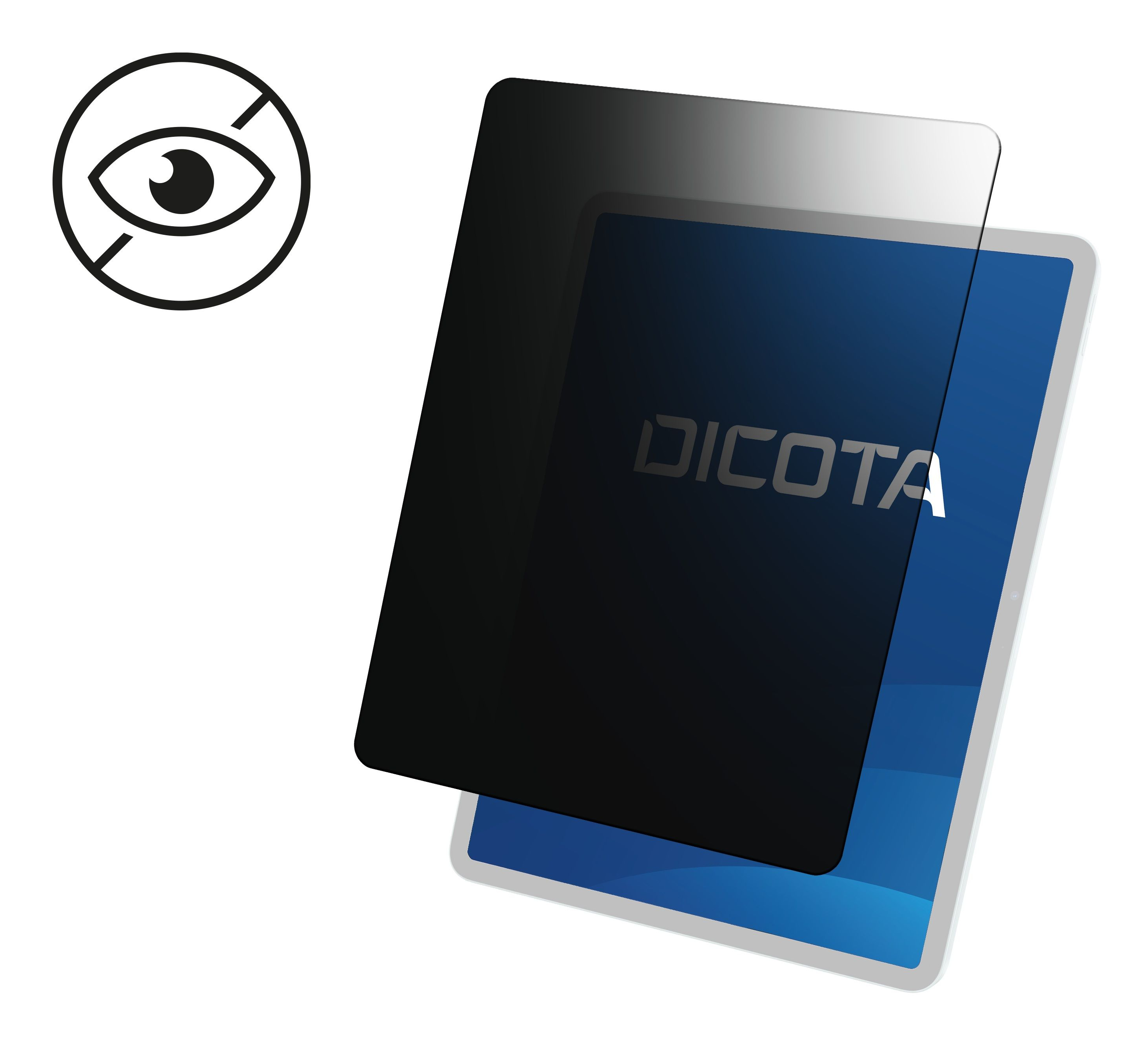 Dicota Blickschutzfilter für Tablet - selbstklebend - Folie - mit Sichtschutzfilter - 4-Wege - klebe