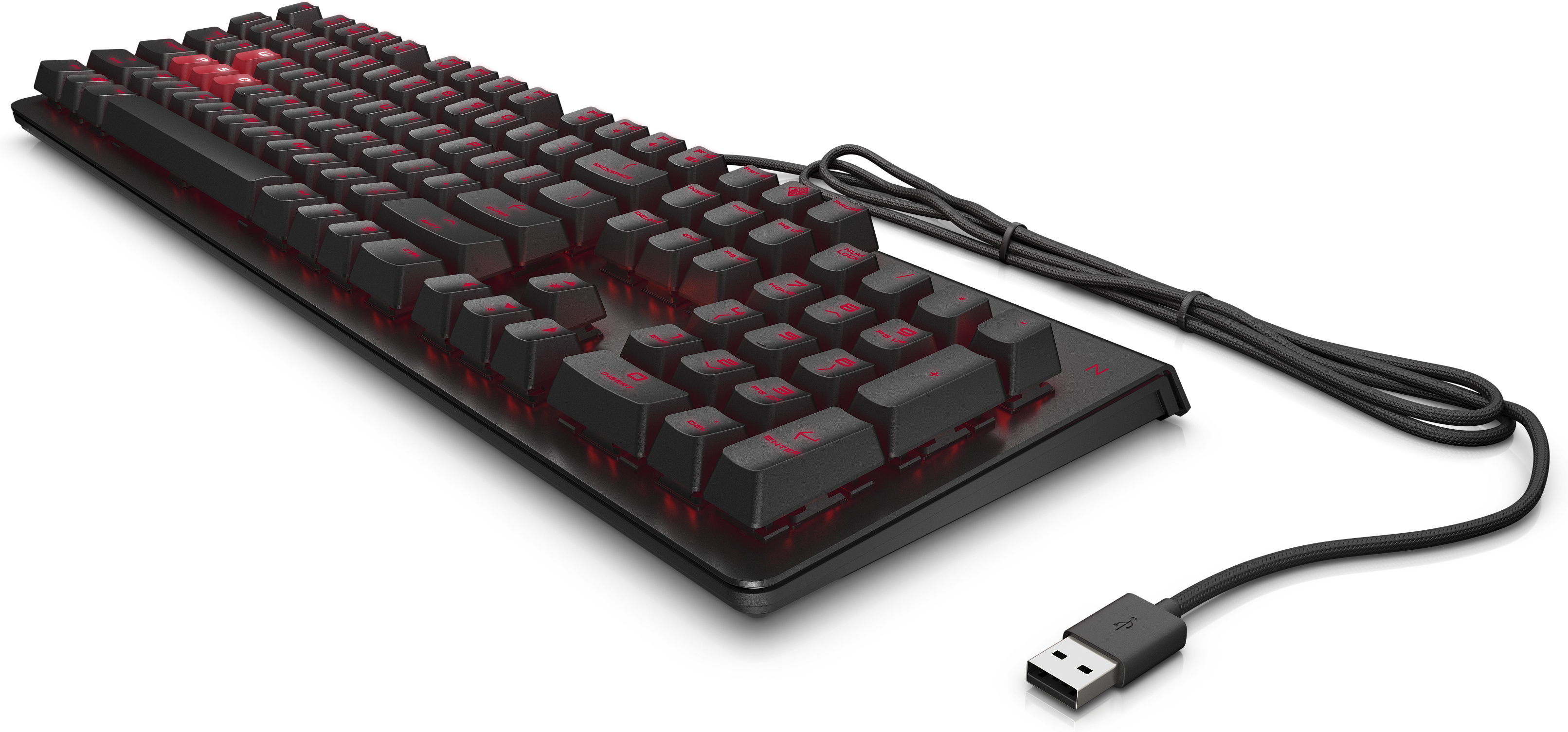 HP OMEN Encoder Tastatur, Volle Größe (100%), Kabelgebunden, USB, Mechanischer Switch, QWERTY, Schwa