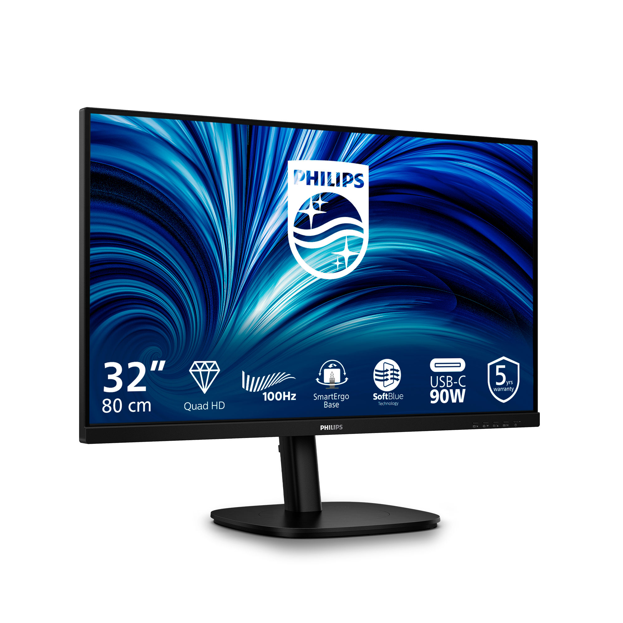 Philips 3000 Series 32B2U3601 Monitor 80cm (31.5") WQHD, IPS, 4ms, HDMI, DP, USB, RJ45