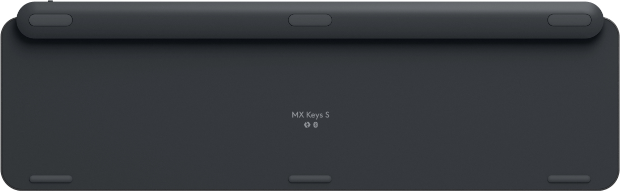 Logitech MX Keys S Graphite, schwarz, LEDs weiß, Logi Bolt, USB/Bluetooth, DE