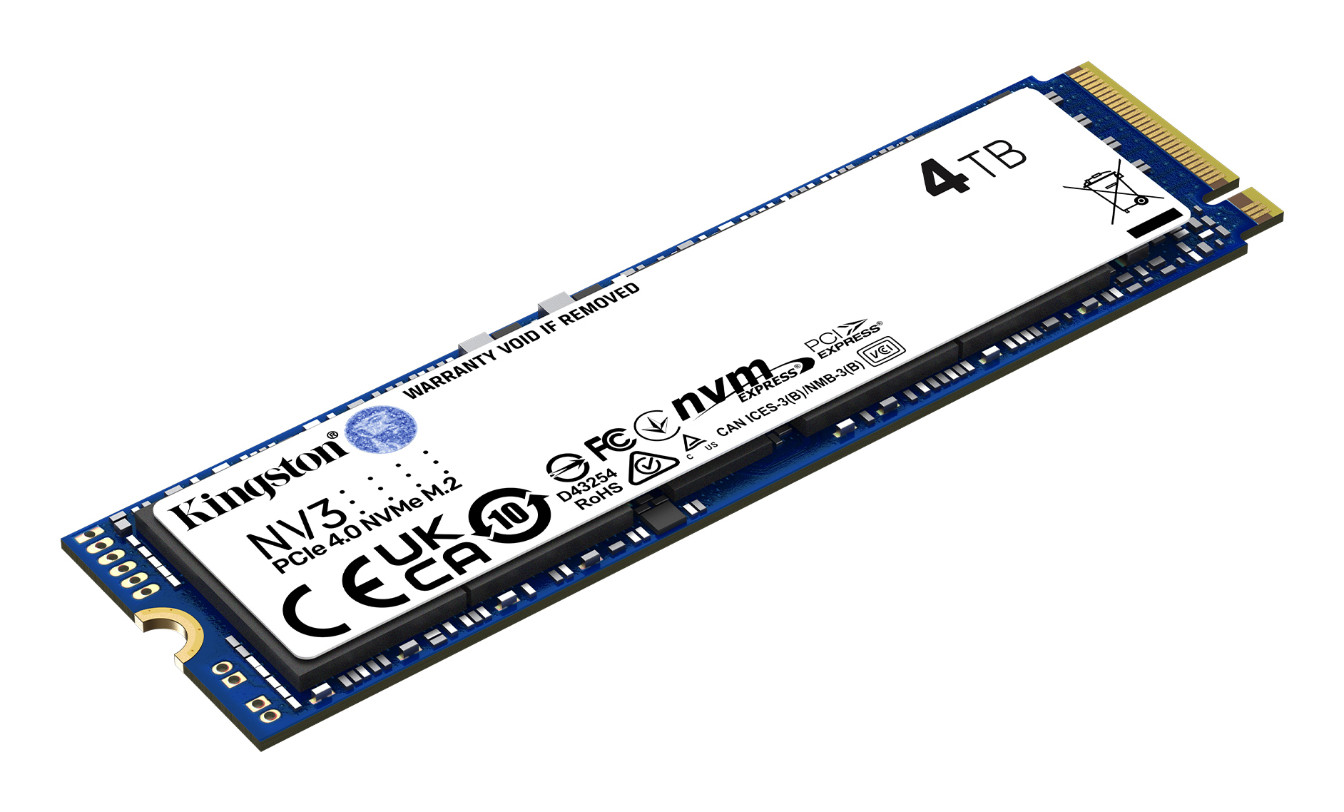 Kingston NV3 NVMe PCIe 4.0 SSD 4TB, M.2 2280 / M-Key / PCIe 4.0 x4