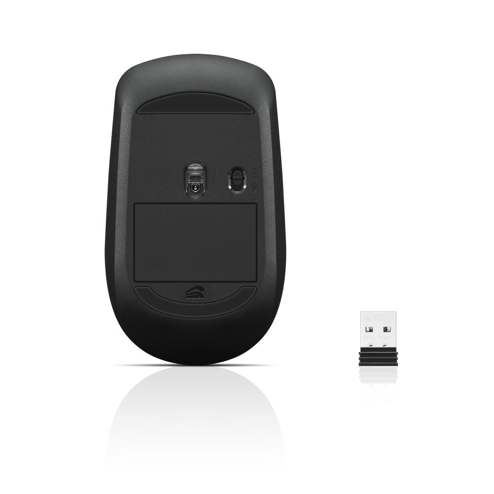 Lenovo 400 - Maus - rechts- und linkshändig - optisch - 3 Tasten - kabellos - 2.4 GHz - kabelloser E