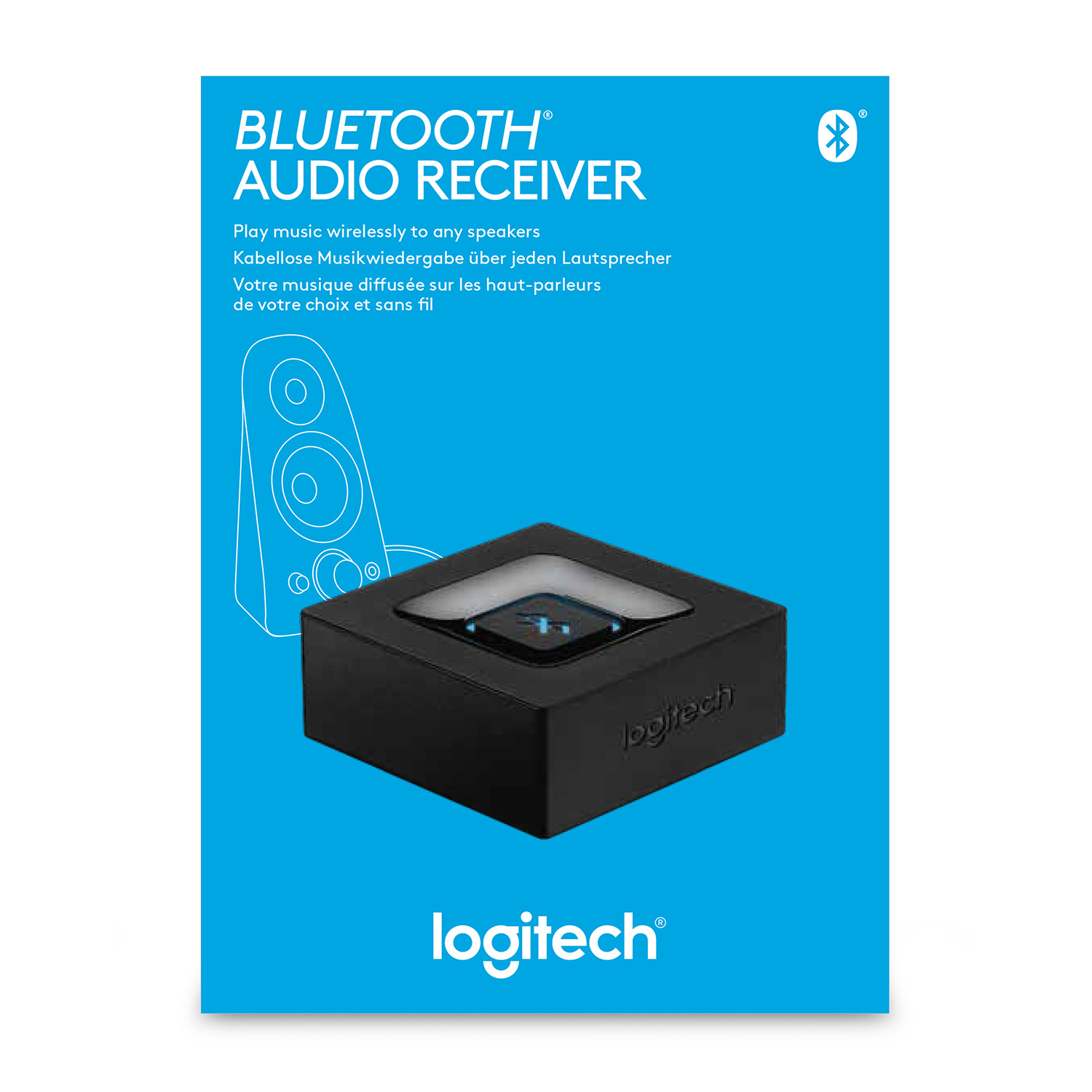 Logitech Bluetooth Audio Receiver, 3,5 mm, A2DP, 15 m, Schwarz, AC, Typ C