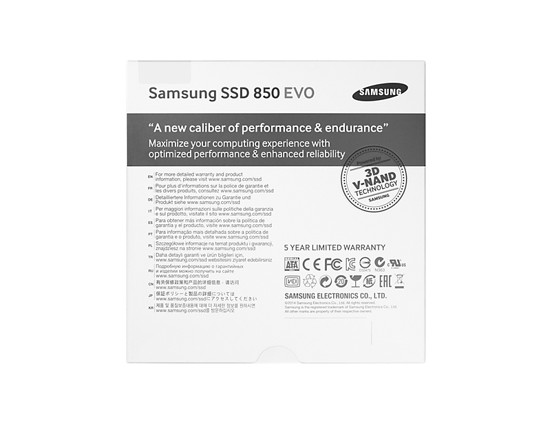 Samsung 850 EVO MZ-75E250 - SSD - verschlüsselt - 250 GB - intern - 2.5" (6.4 cm)