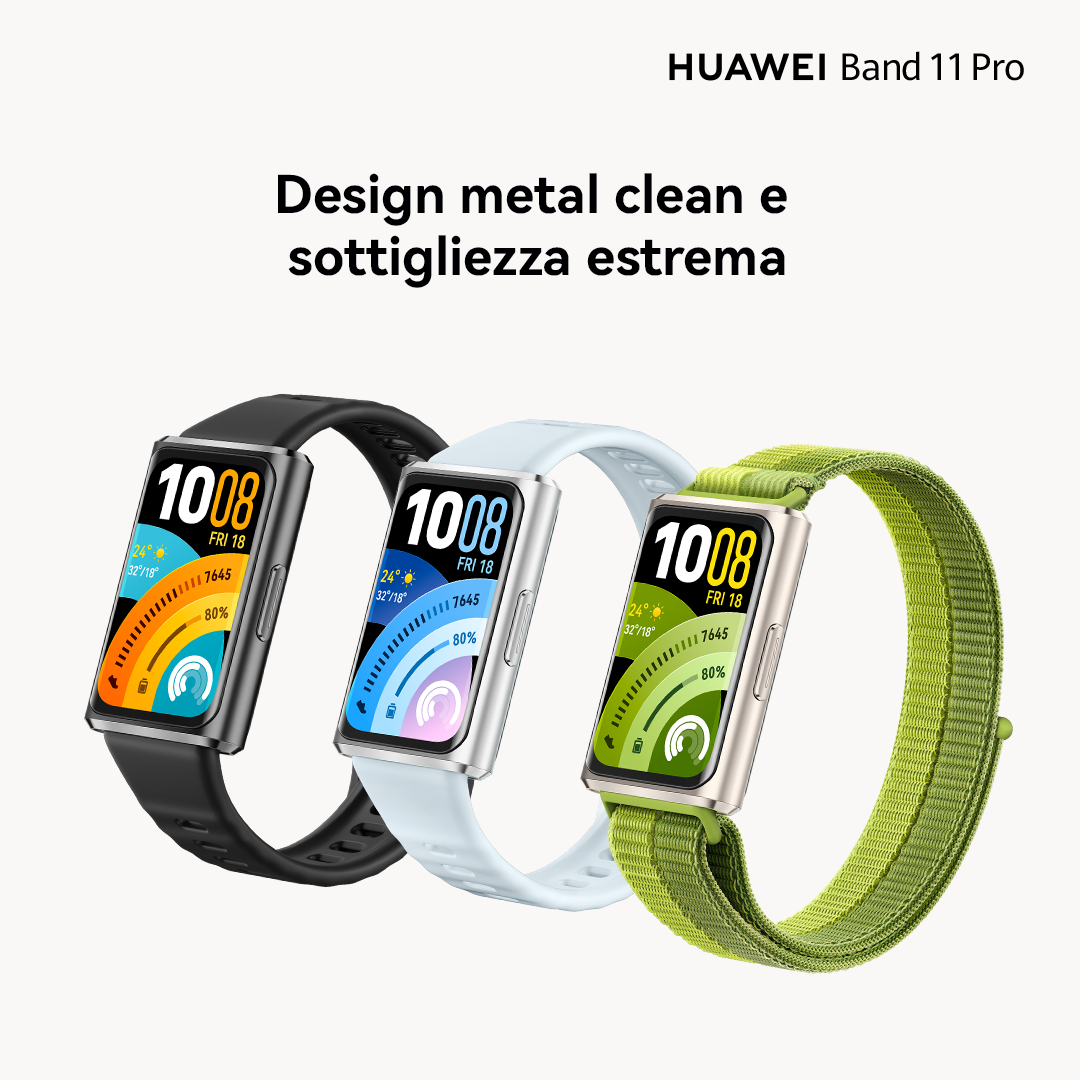 Huawei Band 11 Pro - Aluminiumlegierung - Aktivitätsmesser mit Riemen - Flouroelastomer - schwarz -