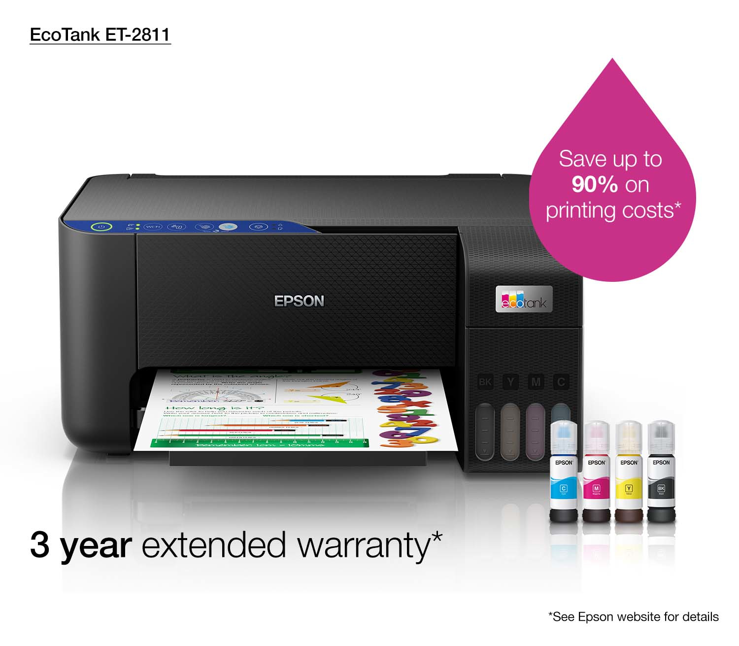 Epson EcoTank ET-2811 - Multifunktionsdrucker - Farbe - Tintenstrahl - A4 (Medien)