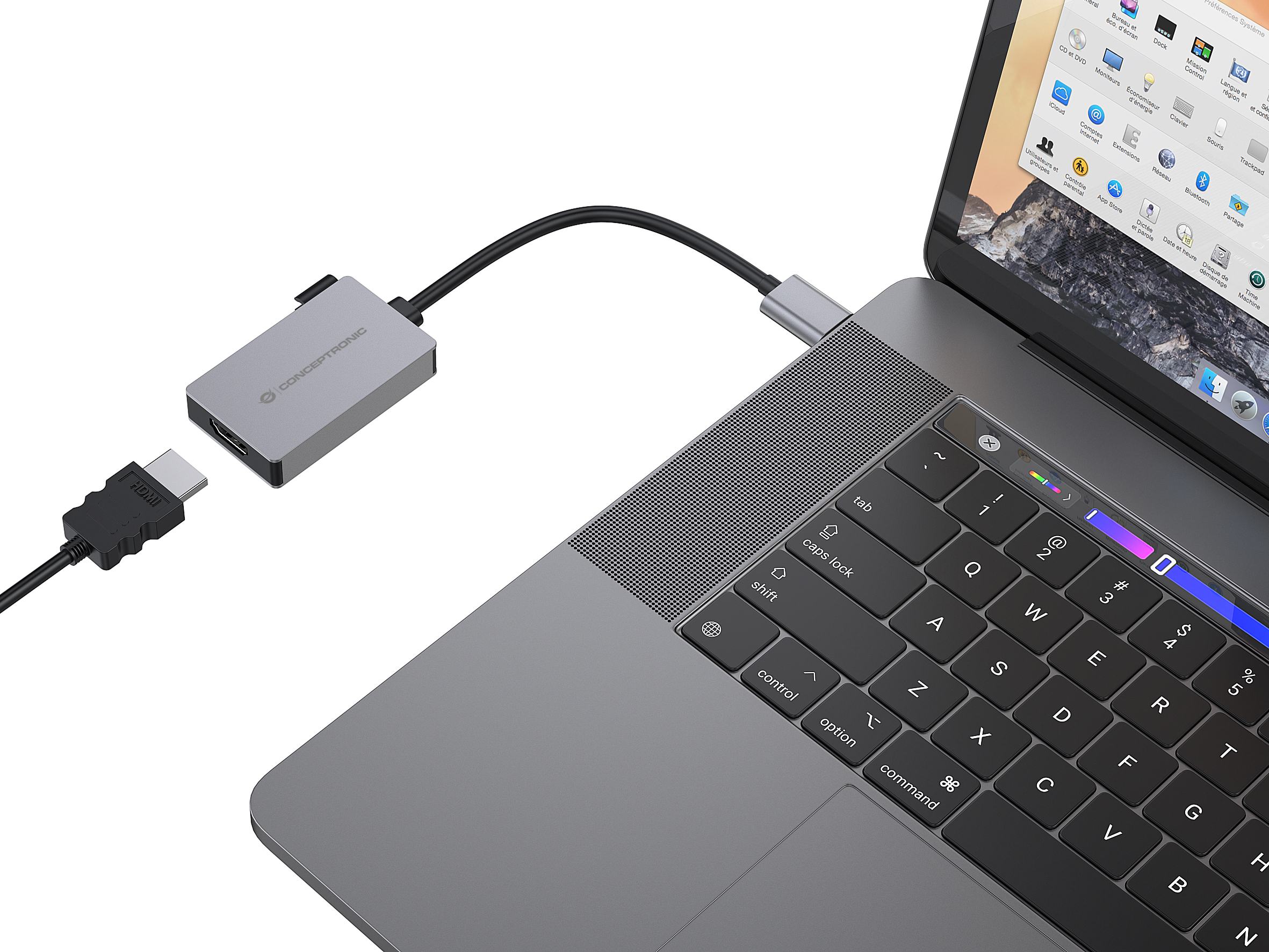 Conceptronic ABBY22G USB-zu-HDMI-1.4-Adapter, 1080P 60Hz, 1080P 60Hz, 3.2 Gen 1 (3.1 Gen 1), USB Typ