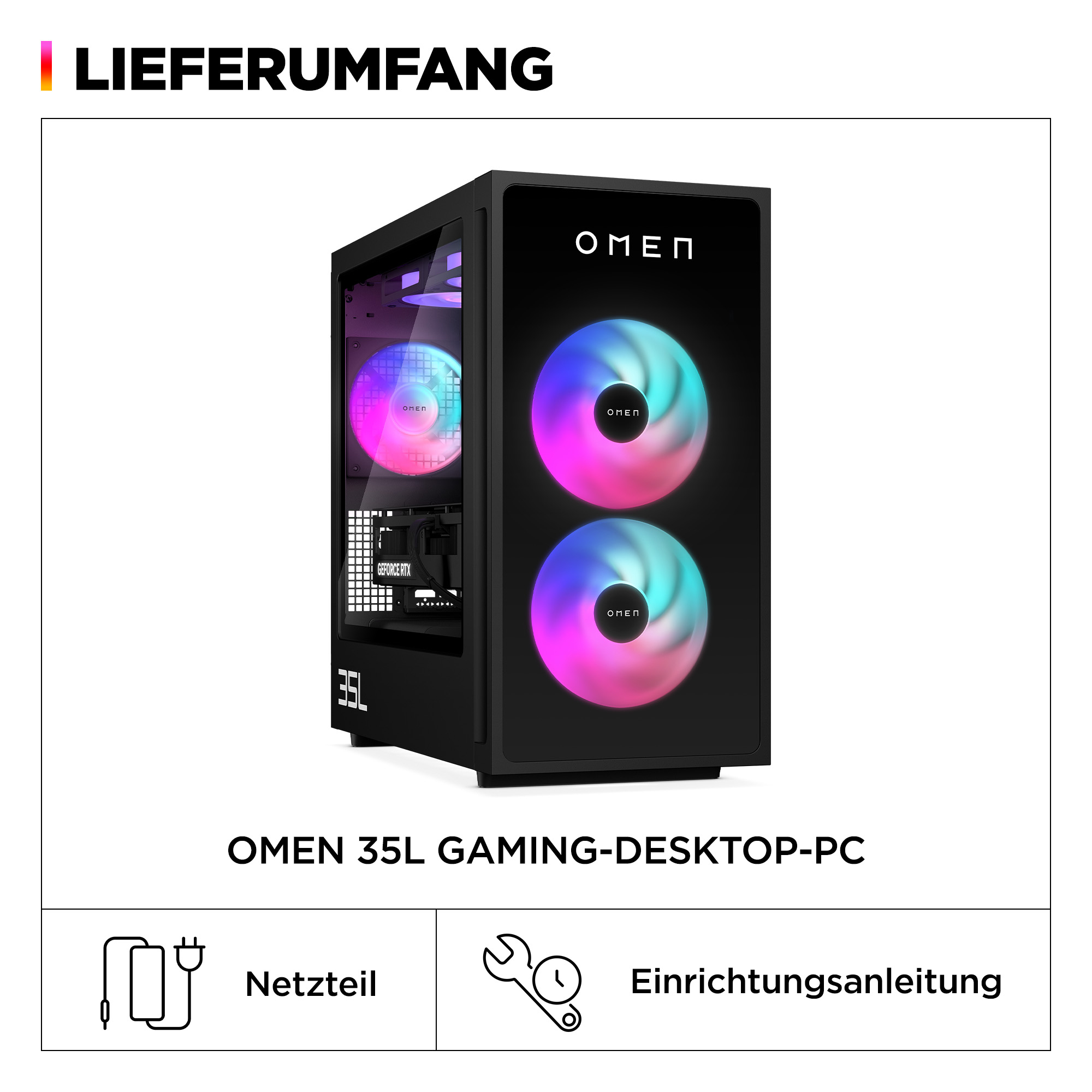 HP OMEN 35L GT16-0676ng, Intel Core Ultra 7, 265F, 32 GB, DDR5-SDRAM, 1 TB, Windows 11 Home