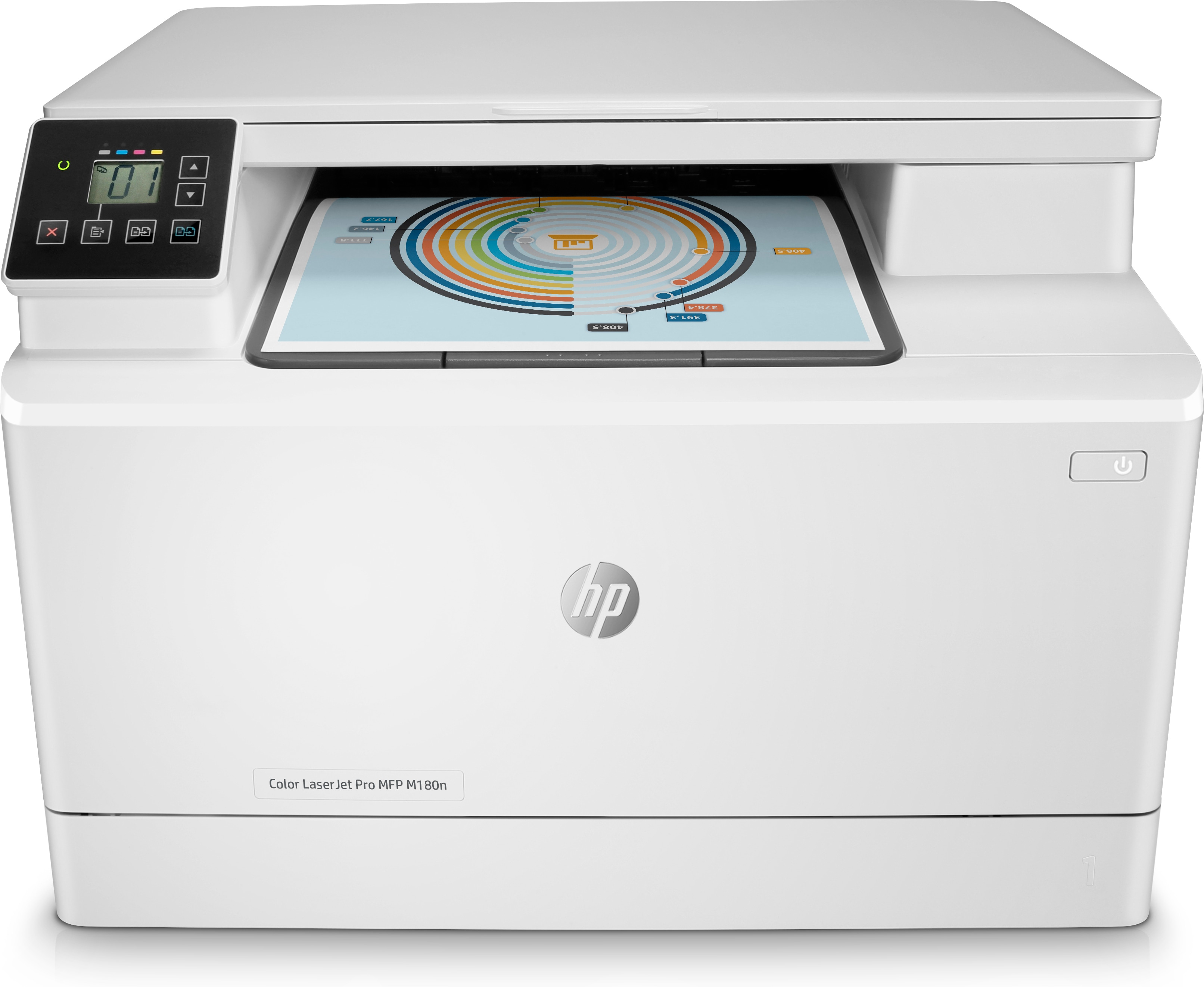 HP Color LaserJet Pro MFP M180n, Laser, Farbdruck, 600 x 600 DPI, Farbkopieren, A4, Weiß
