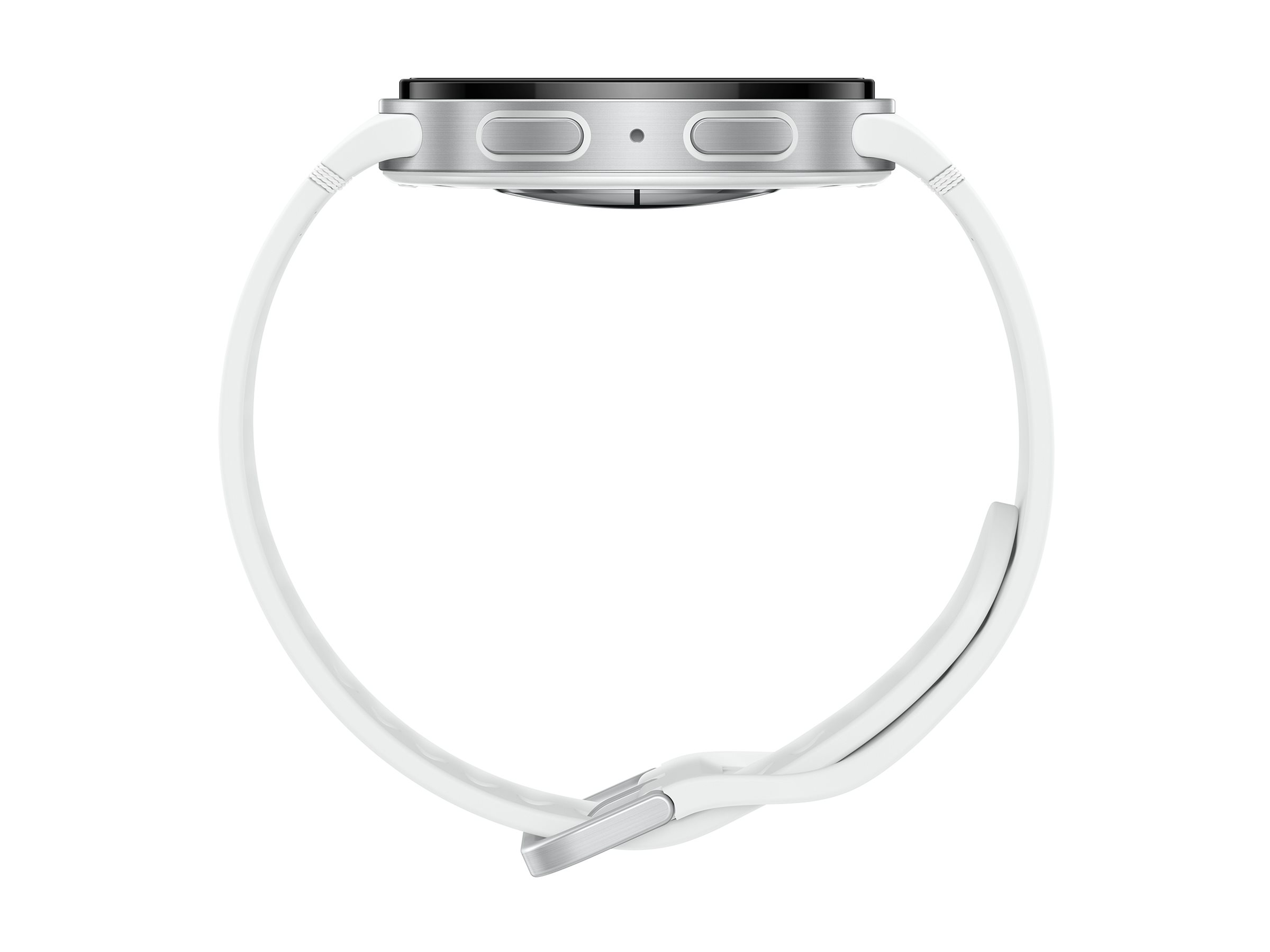 Samsung Galaxy Watch8 - 44 mm - silber - intelligente Uhr mit Sportband - Gummi - weiß - Bandgröße: