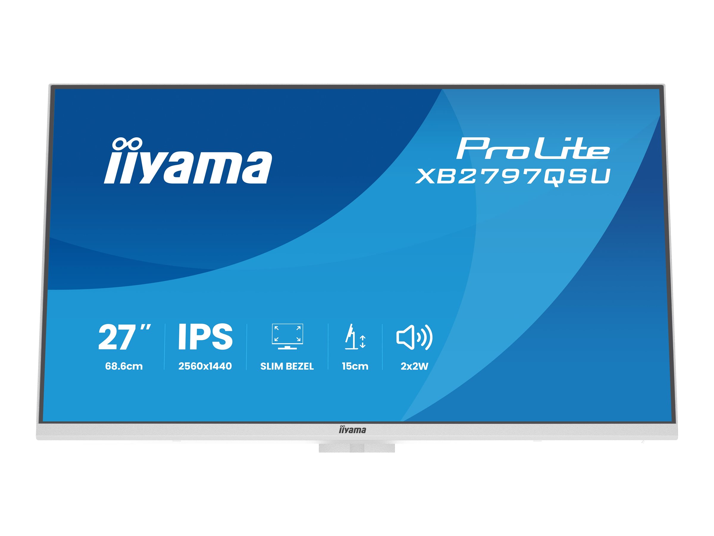 iiyama ProLite XB2797QSU-W1 Monitor 68.6cm (27") WQHD, IPS ,4ms, HDMI, Displayport, USB-C