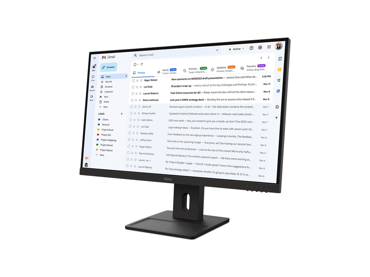 Lenovo ThinkVision E27-40 Monitor 68.6cm (27") Full HD, IPS, 4ms, HDMI, Displayport
