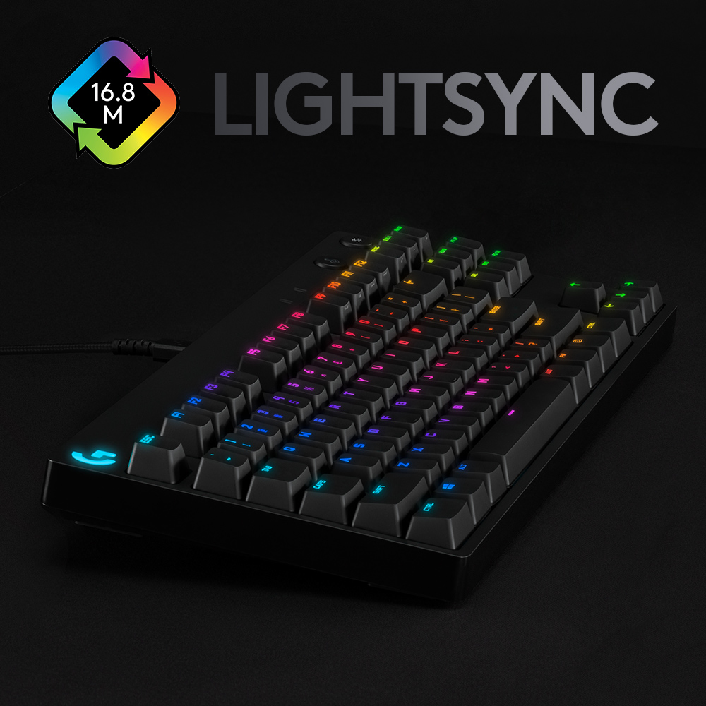 Logitech G Pro Gaming Keyboard, TKL, GX-BLUE, schwarz, USB, DE