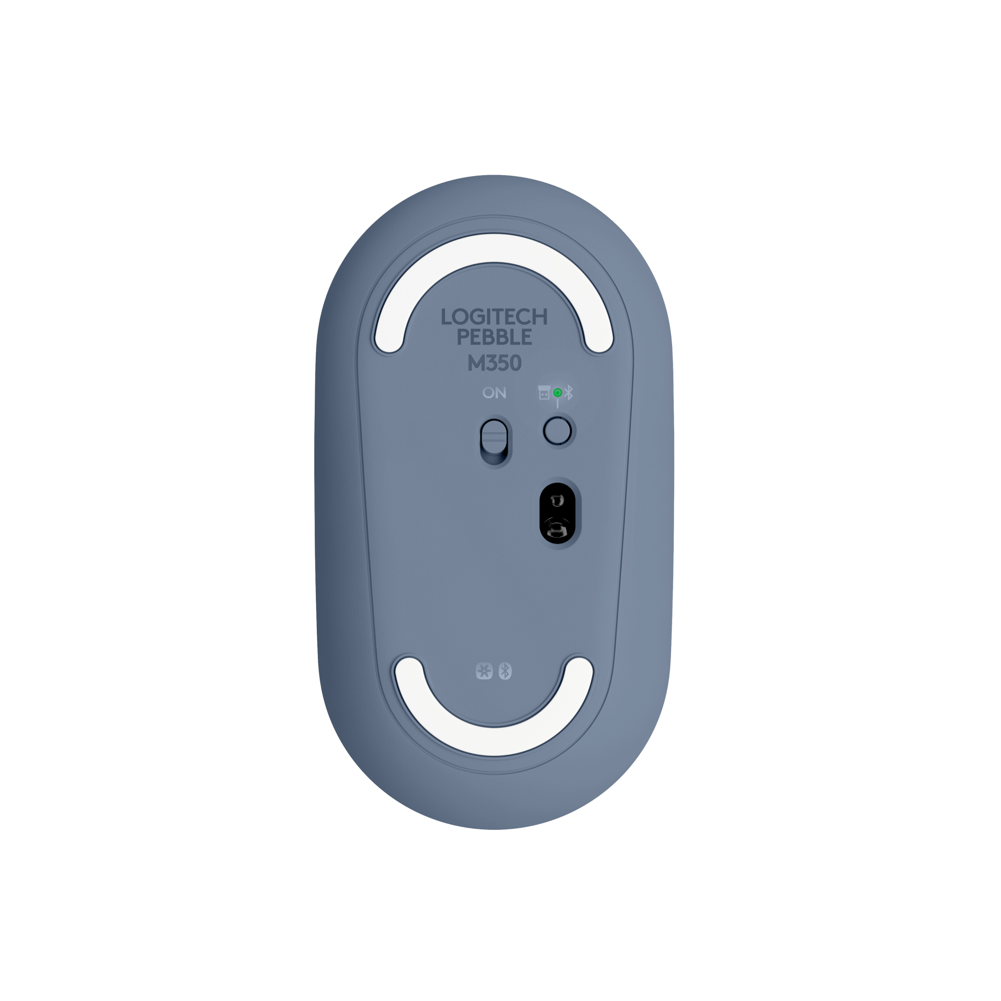Logitech Pebble M350 - Maus - optisch - 3 Tasten - kabellos - 2.4 GHz, Bluetooth - kabelloser Empfän