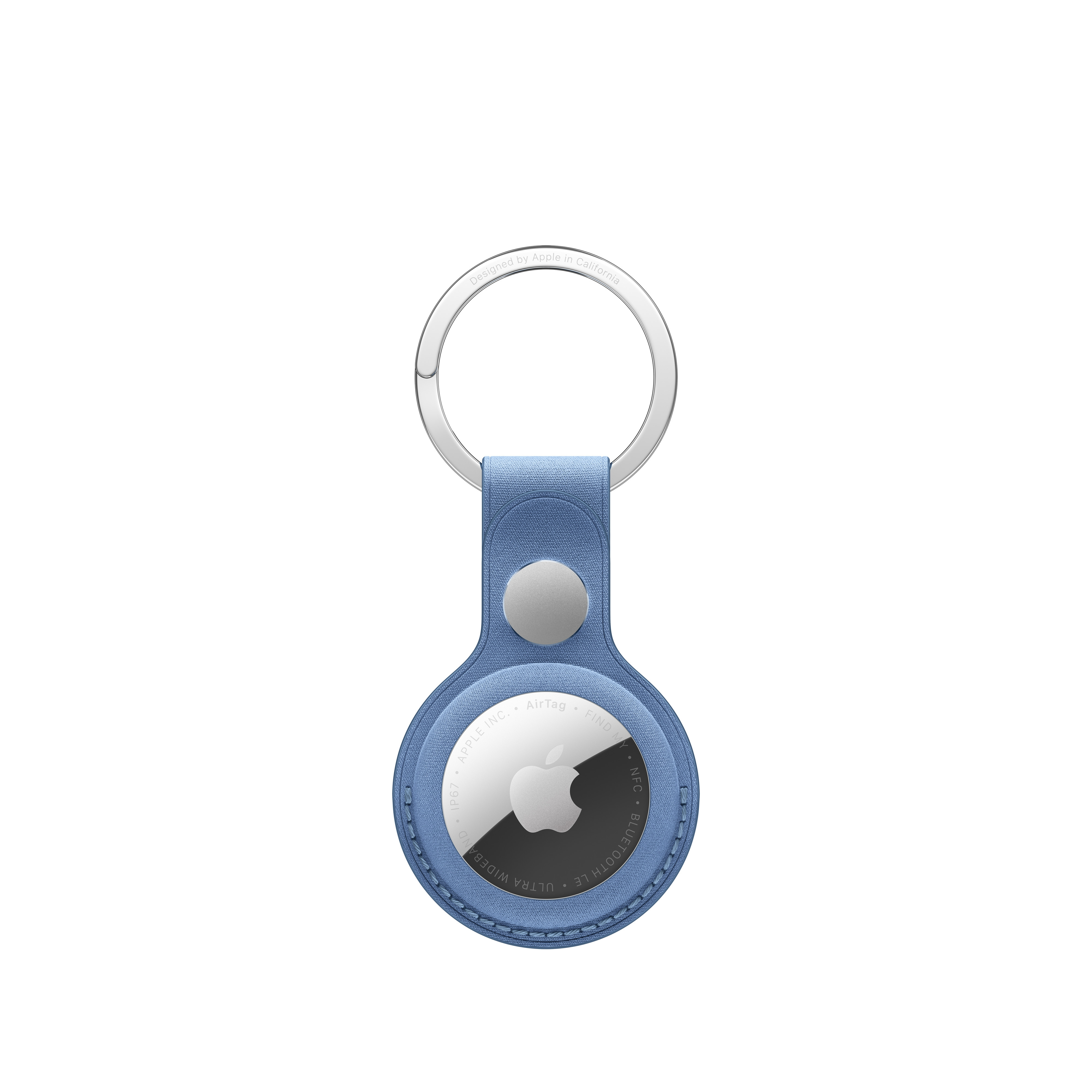 Apple AirTag FineWoven Key Ring Wildflower Blue