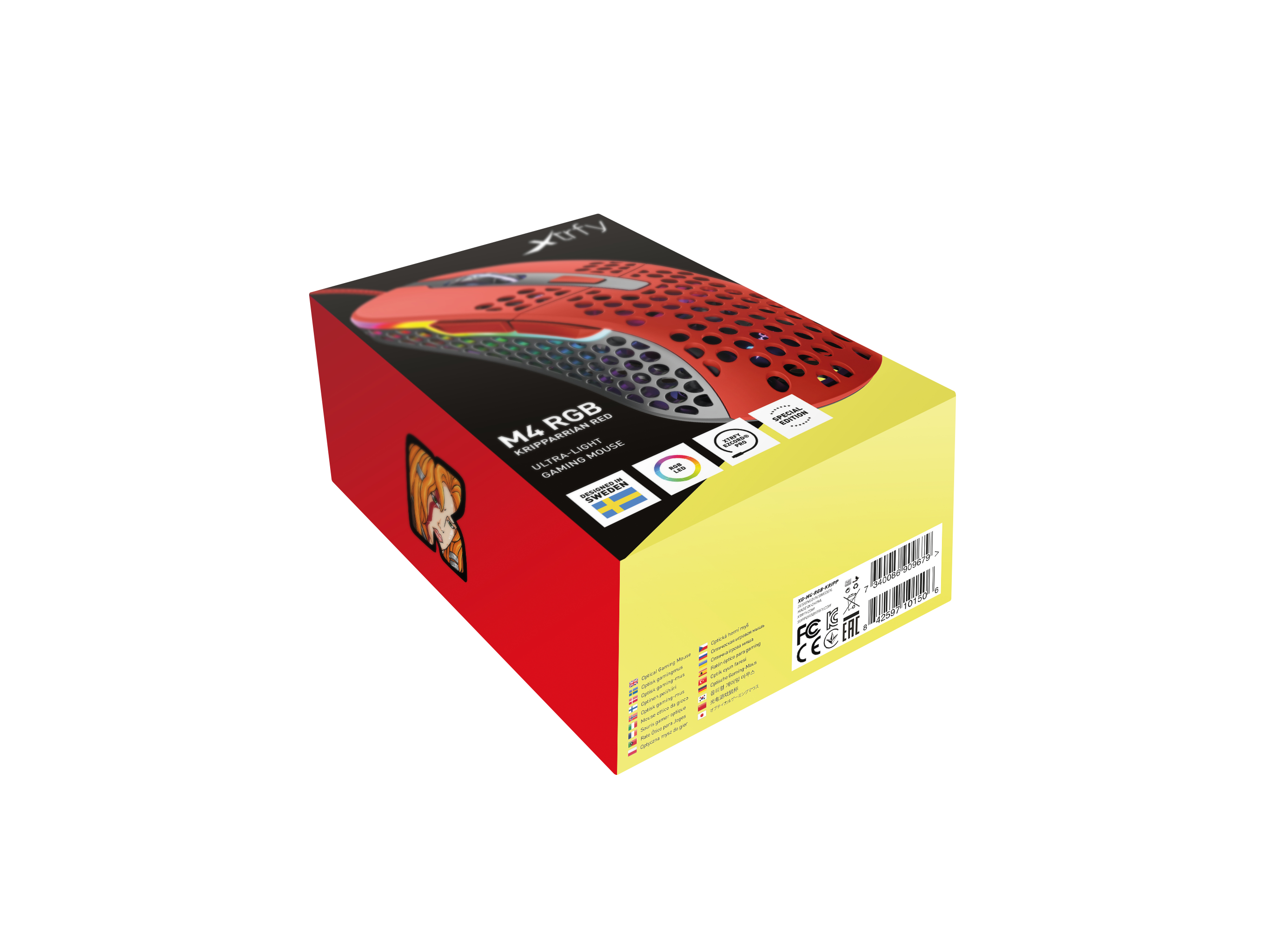 Cherry Xtrfy M4 RGB - Maus - Für Rechtshänder - optisch