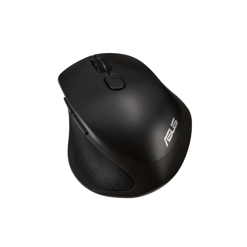 ASUS MW203 - Maus - ergonomisch - optisch - 5 Tasten - kabellos - 2.4 GHz, Bluetooth - kabelloser Em