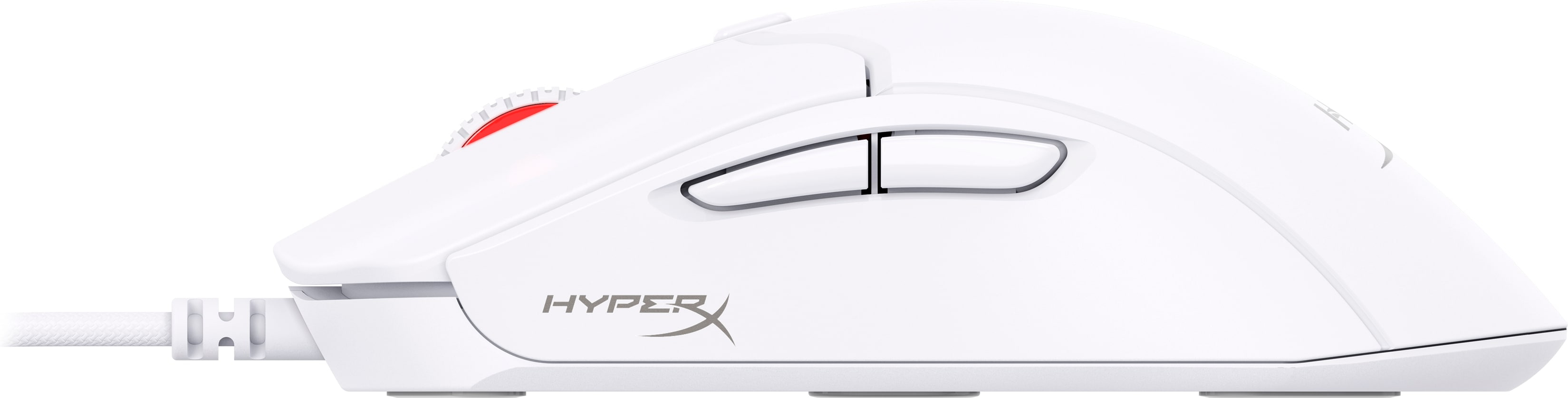 HP HyperX Pulsefire Haste 2 ? Gaming-Maus (Weiß), Beidhändig, USB Typ-A, 26000 DPI, Weiß