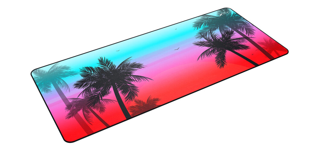 Cherry XTRFY GP5-XL-MIAMI, Mehrfarbig, Abbildung, Tuch, Gummi, Anti-Rutsch-Basis, Gaming-Mauspad