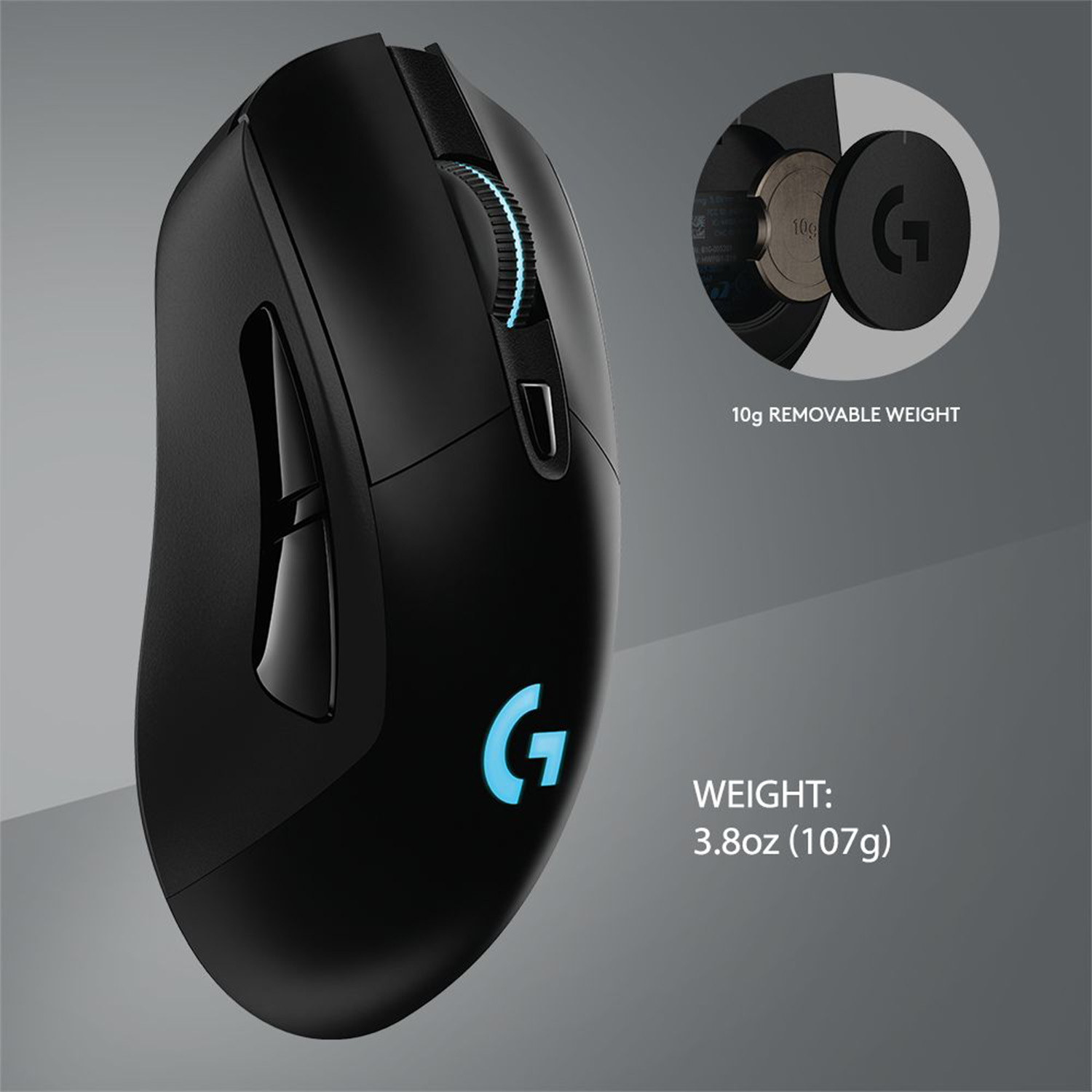 Logitech G G703 LIGHTSPEED, Rechts, Optisch, RF Wireless, 25600 DPI, 1 ms, Schwarz