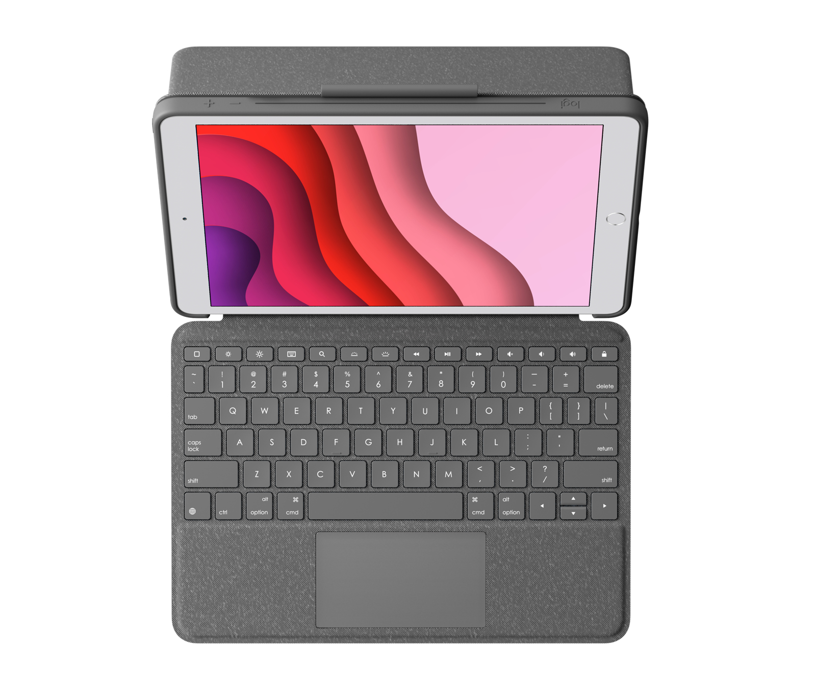 Logitech Combo Touch - Tastatur und Foliohülle - mit Trackpad - hintergrundbeleuchtet - Apple Smart