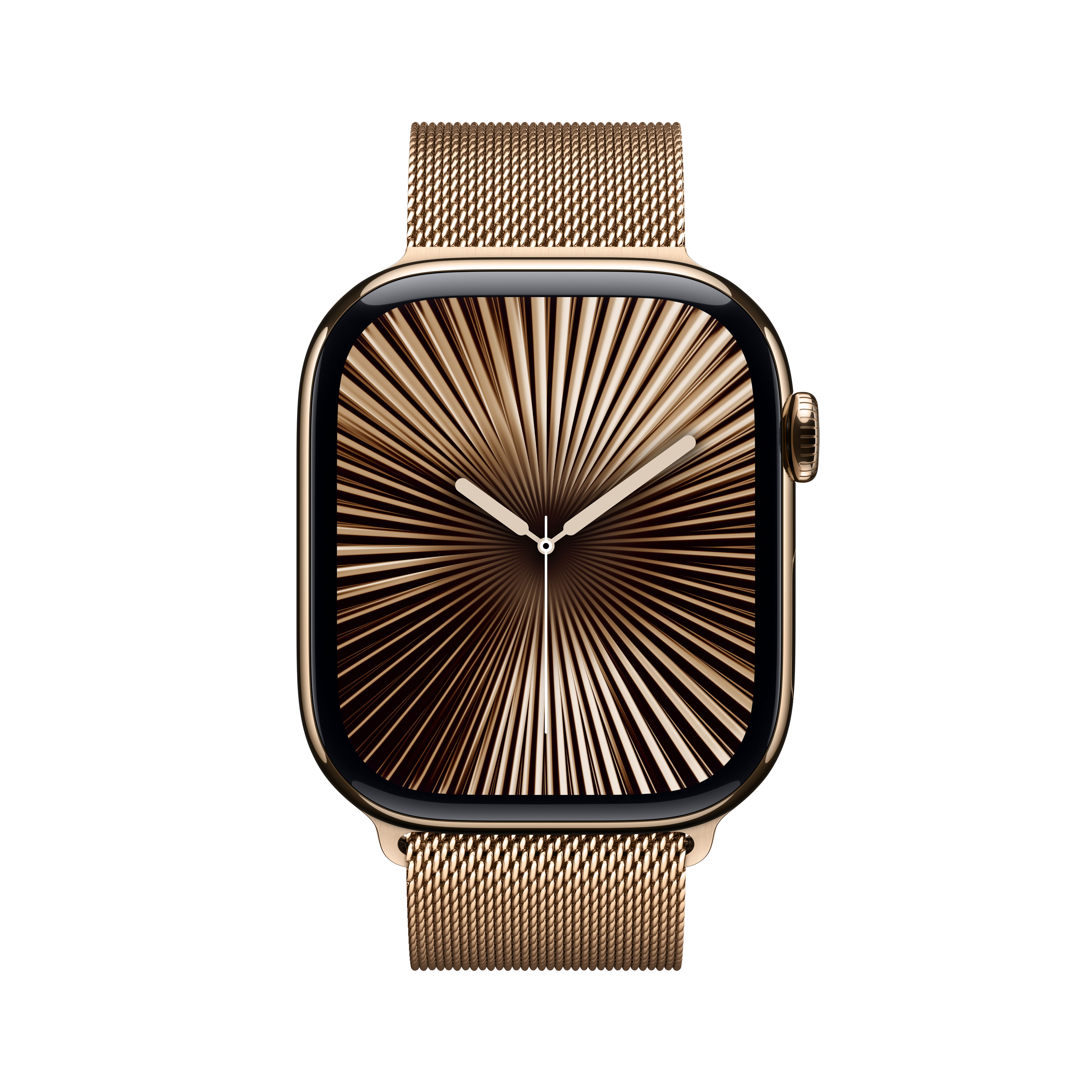 Apple Watch Series 10 (GPS + Cellular) 46mm Titan gold mit Milanaise-Armband M/L gold