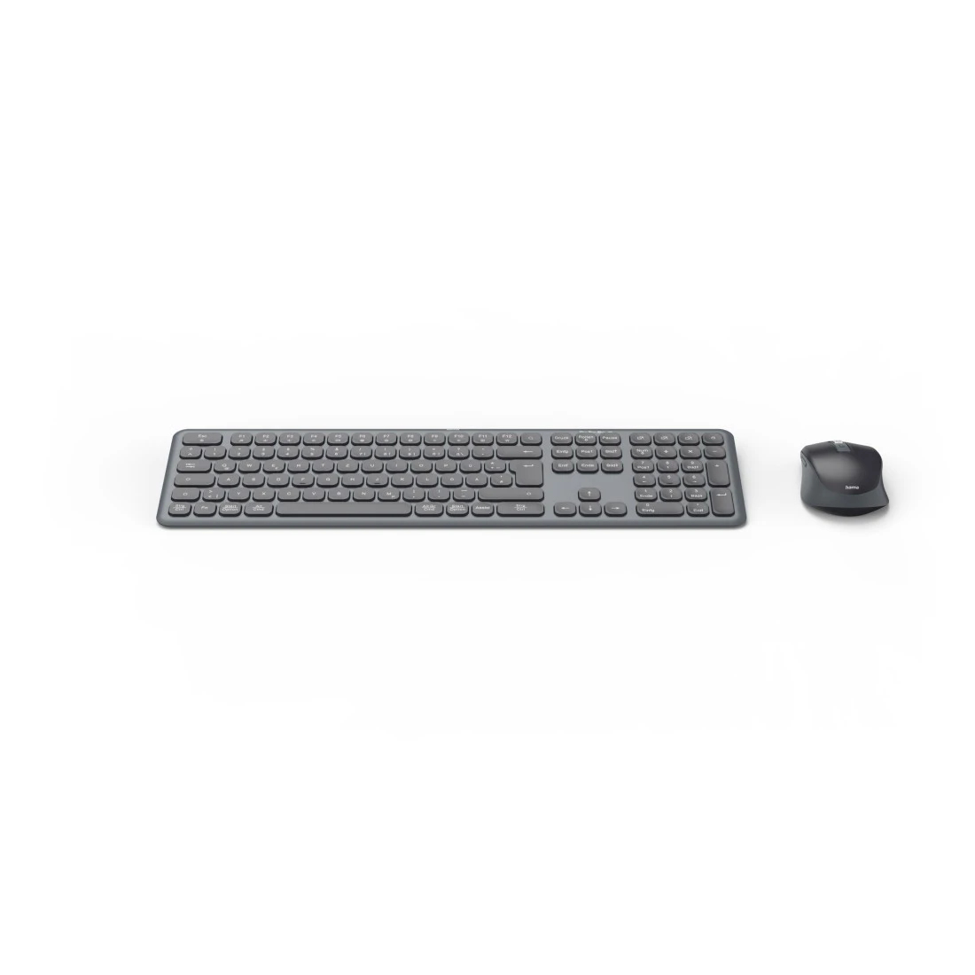 Hama WKM-550, Kabellos, RF Wireless + Bluetooth, Scherenschalter, QWERTZ, Schwarz, Maus enthalten