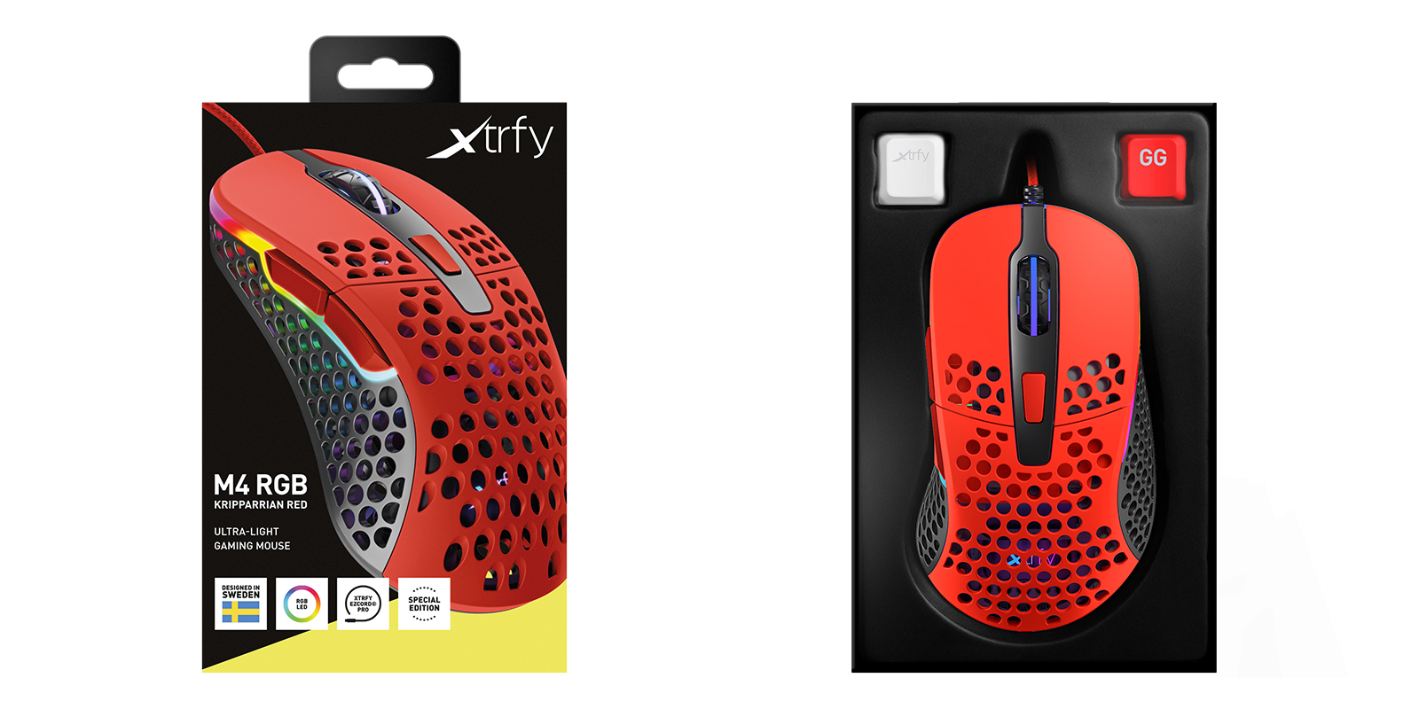 Cherry Xtrfy M4 RGB - Maus - Für Rechtshänder - optisch