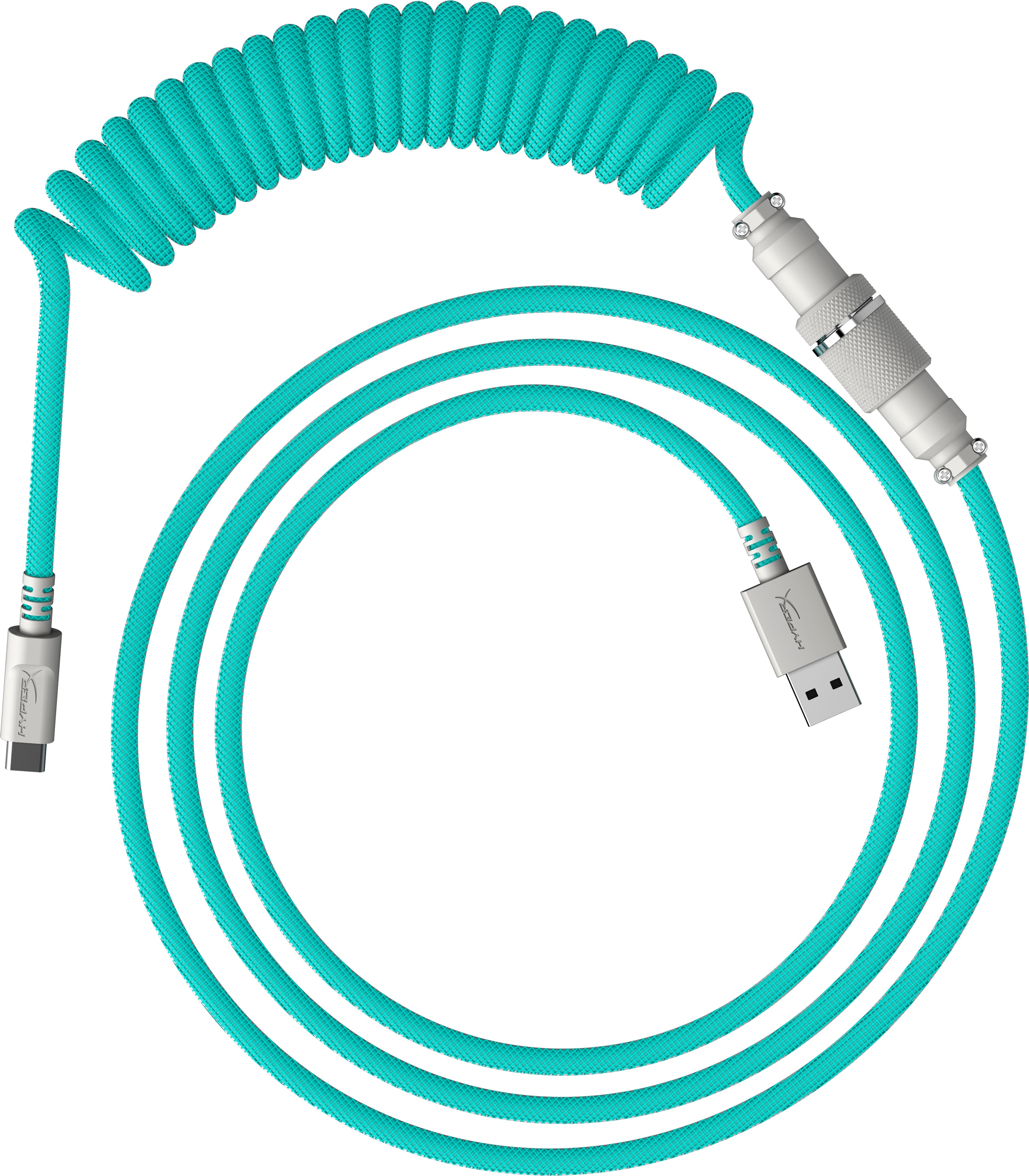 HP HyperX - USB-Kabel - 1.37 m - gewickelt - grün