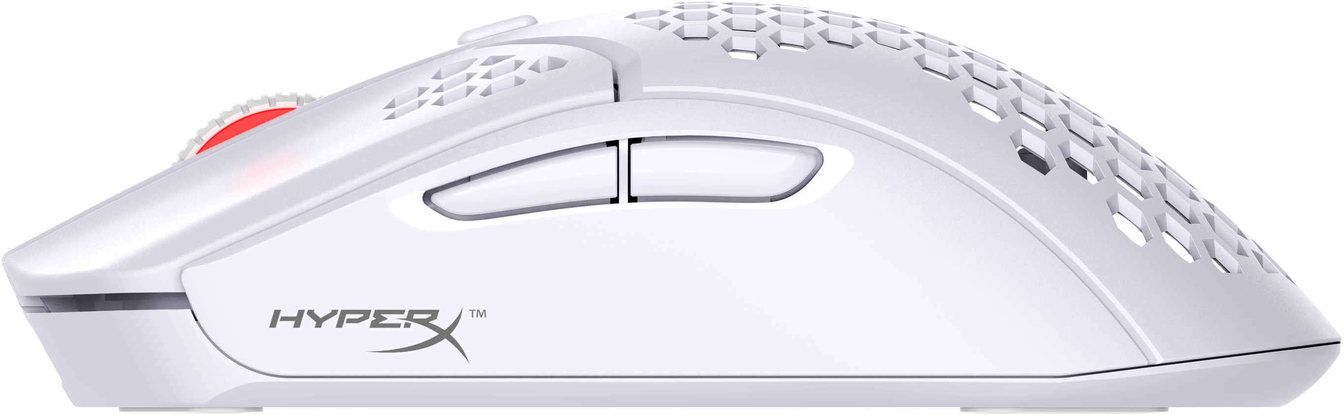 HP HyperX Pulsefire Haste ? Wireless-Gaming-Maus (weiß), Beidhändig, Optisch, RF Wireless + USB Type
