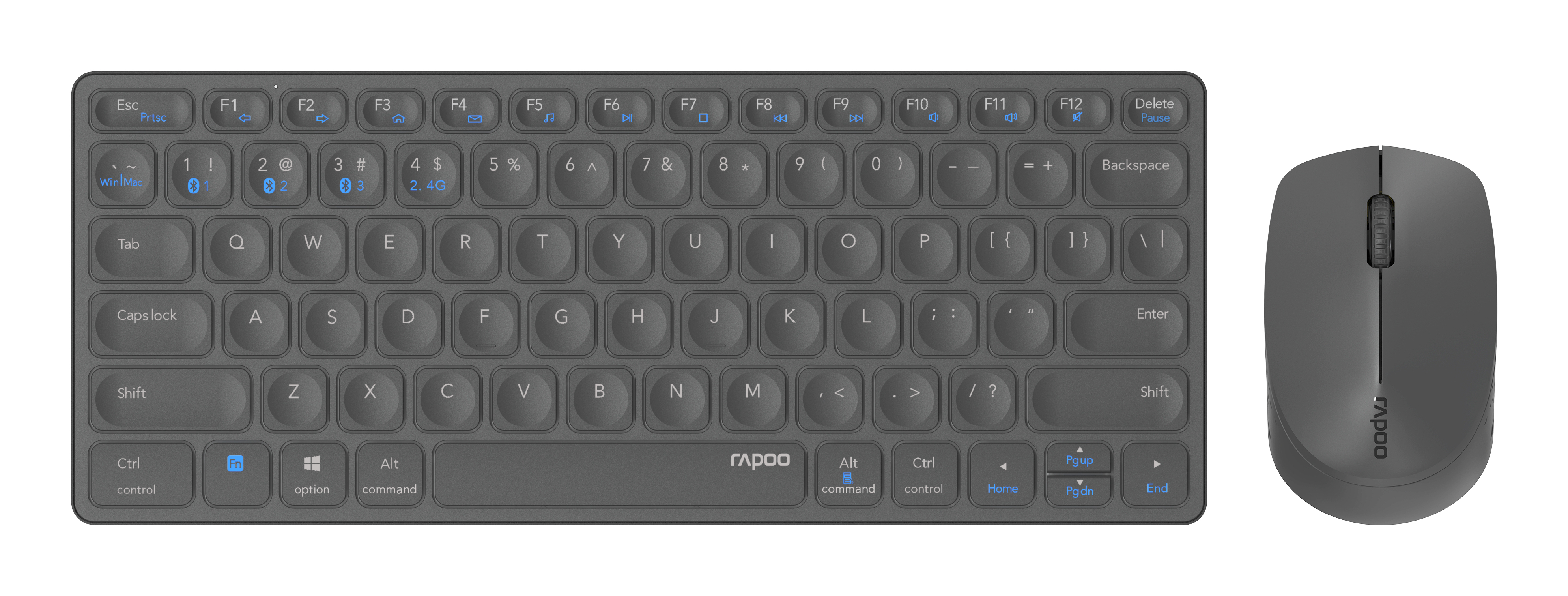 Hama 9600M, QWERTZ, Grau, Maus enthalten