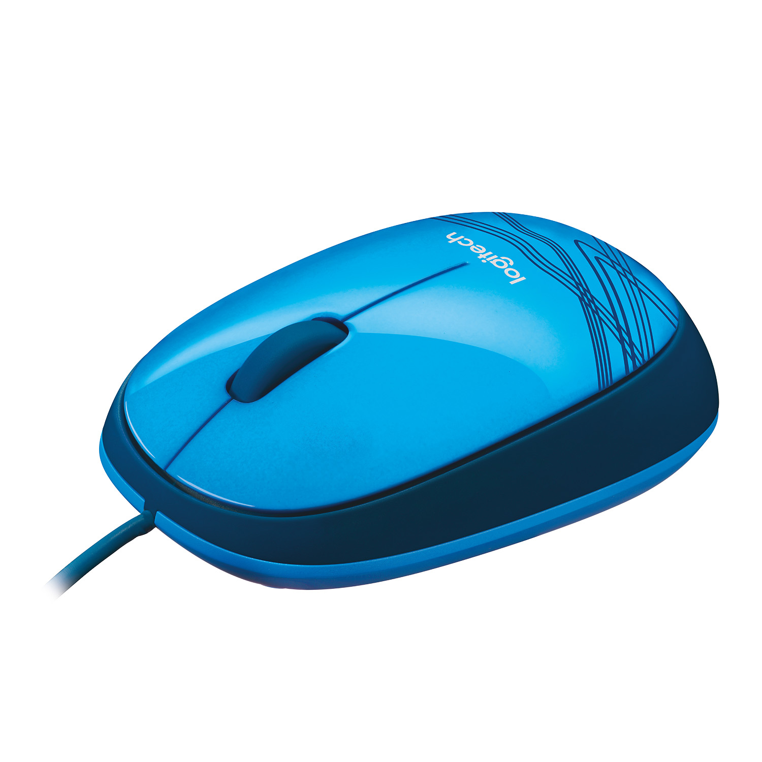 Logitech Mouse M105, Beidhändig, Optisch, USB Typ-A, 1000 DPI, Blau