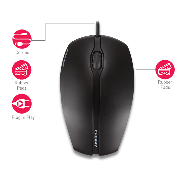 Cherry GENTIX Illuminated - Maus - rechts- und