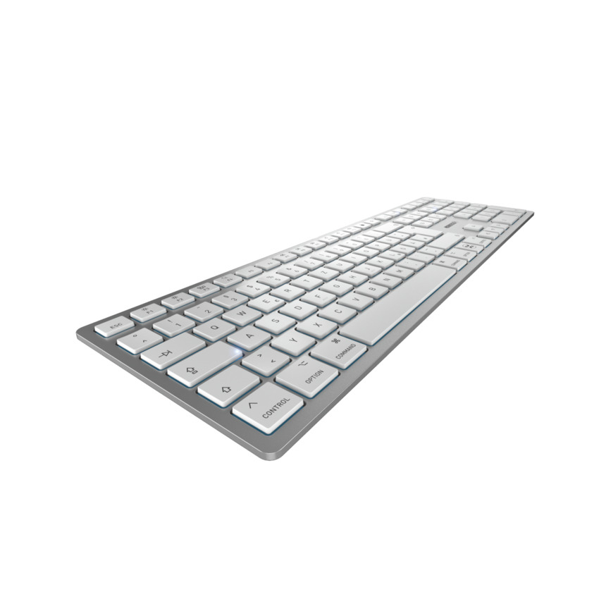 Cherry KW 9100 Slim for Mac silber, USB/Bluetooth, DE