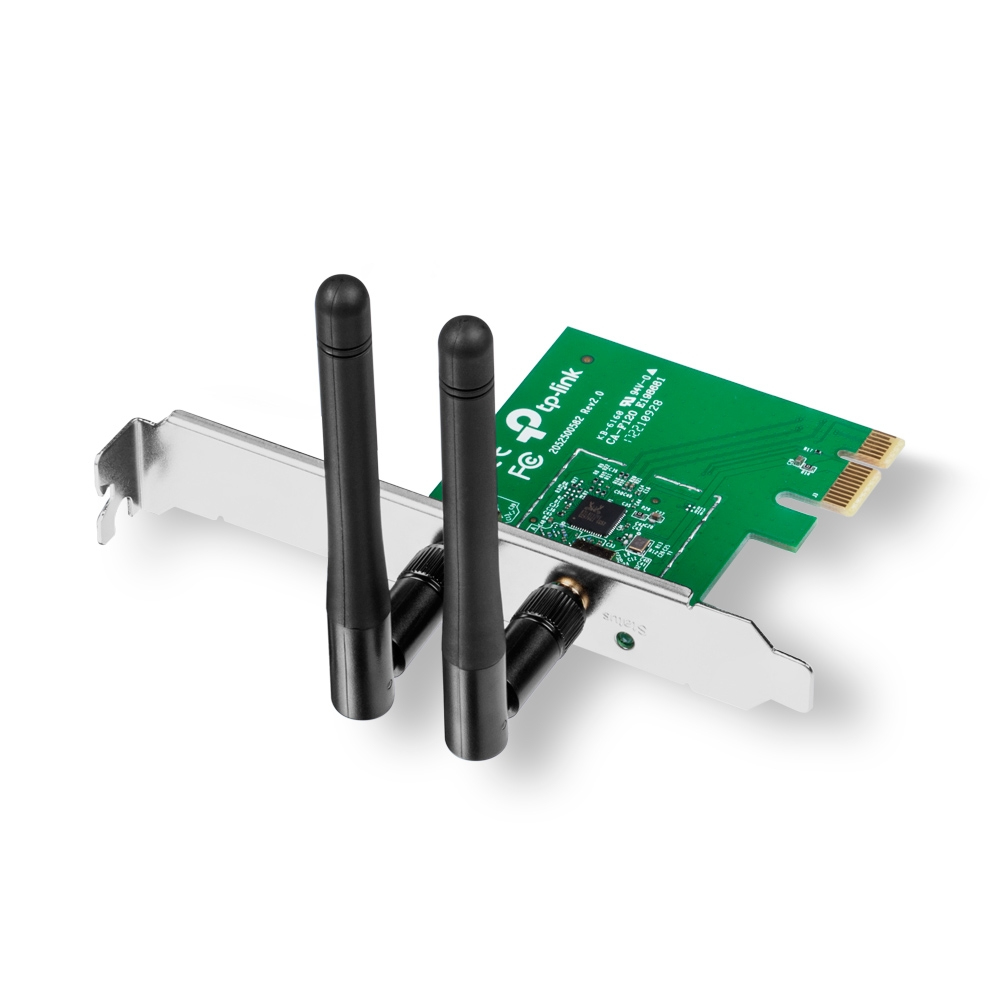 TP-LINK 300Mbit/s-WLAN-PCI-Express-Adapter, Eingebaut, Kabellos, PCI Express, WLAN, 300 Mbit/s, Grün