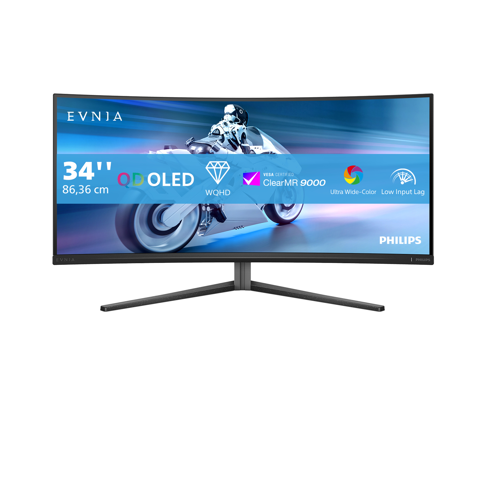 Philips Evnia 6000 34M2C6500 - OLED-Monitor - Gaming - gebogen - 86.36 cm (34")