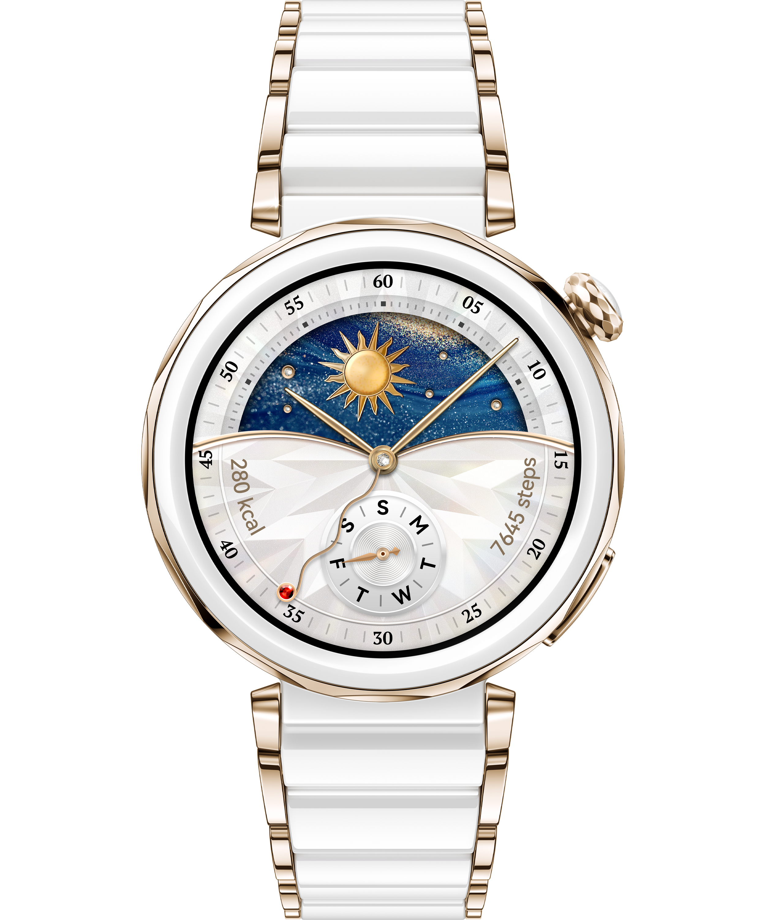 Huawei Watch GT 5 Pro - 42 mm - weiß Keramik - intelligente Uhr mit Riemen - Handgelenkgröße: 130-19