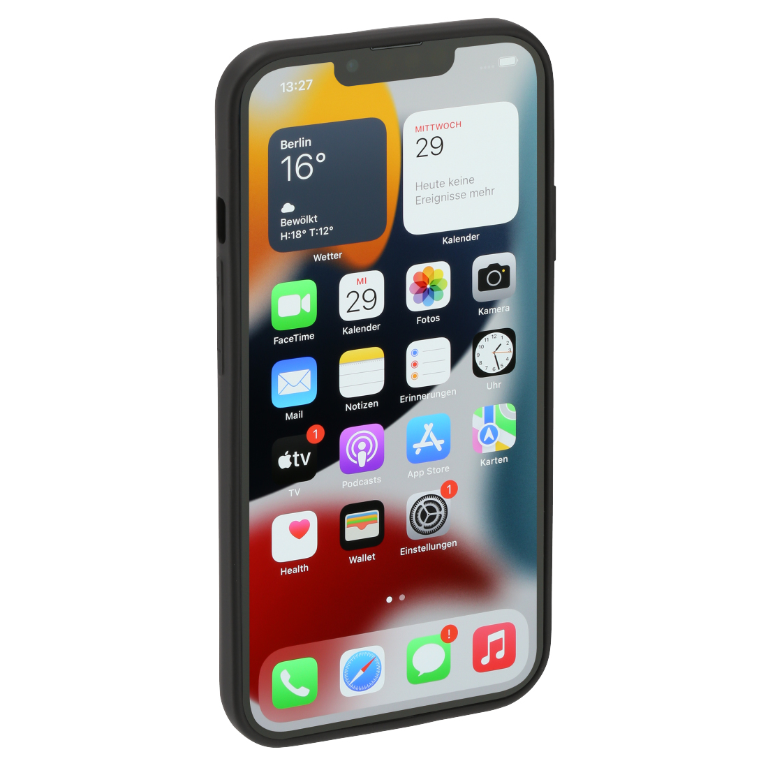 Hama Finest Feel, Cover, Apple, iPhone 13, 15,5 cm (6.1 Zoll), Schwarz