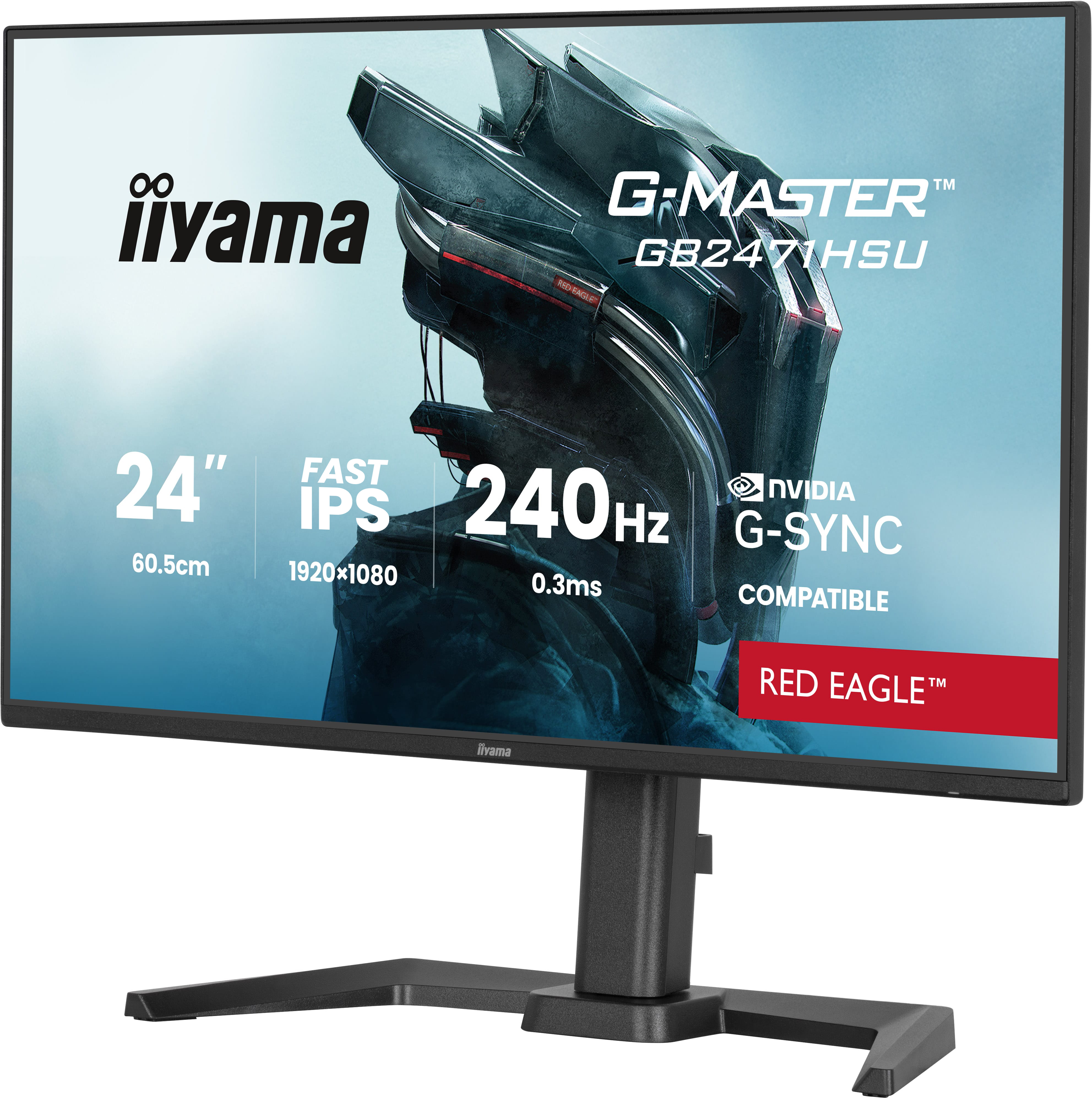 Iiyama G-MASTER Red Eagle GB2471HSU-B1 - LED-Monitor - Gaming - 60.5 cm (24")