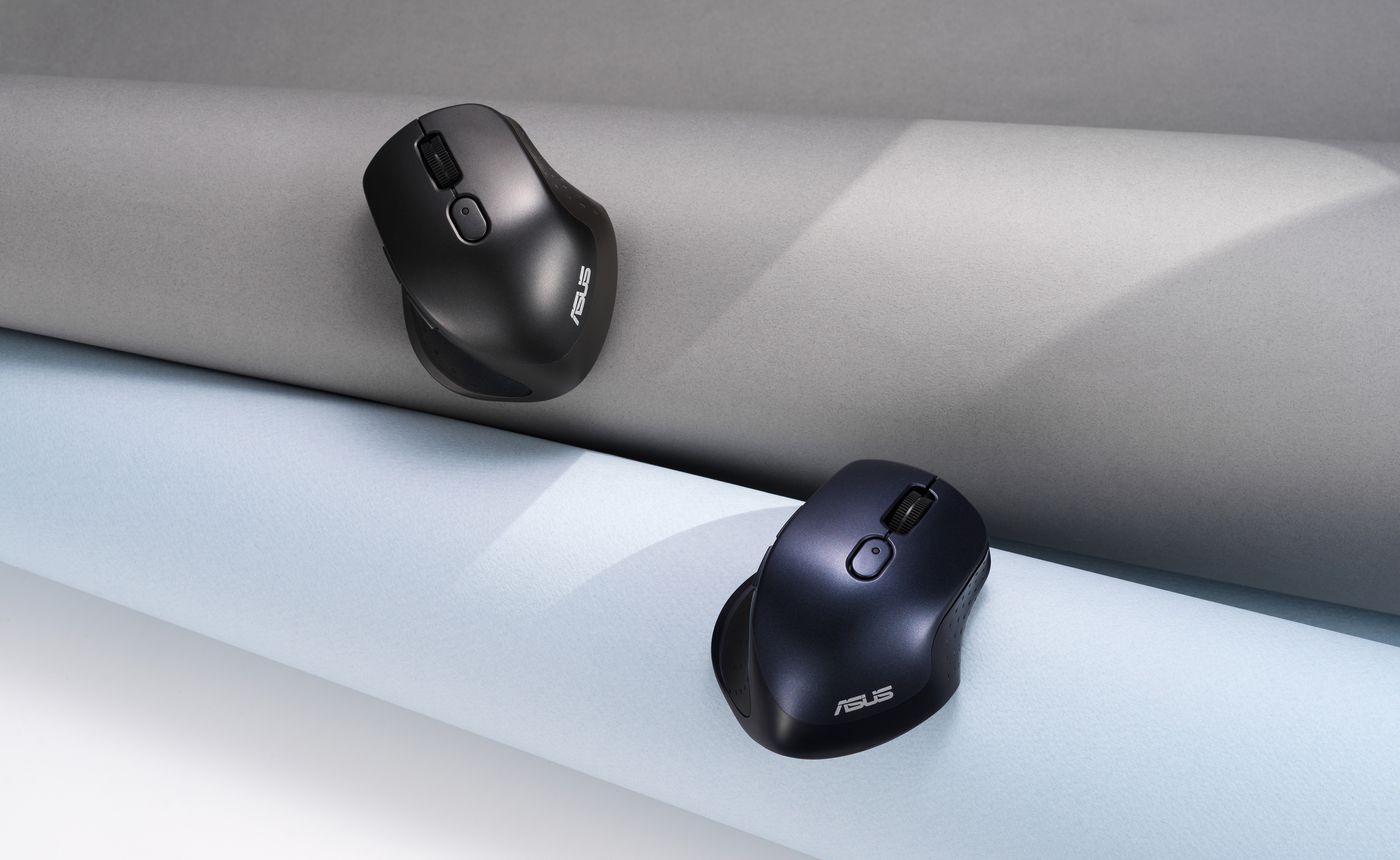 ASUS MW203 - Maus - ergonomisch - optisch - 6 Tasten - kabellos - 2.4 GHz, Bluetooth - kabelloser Em