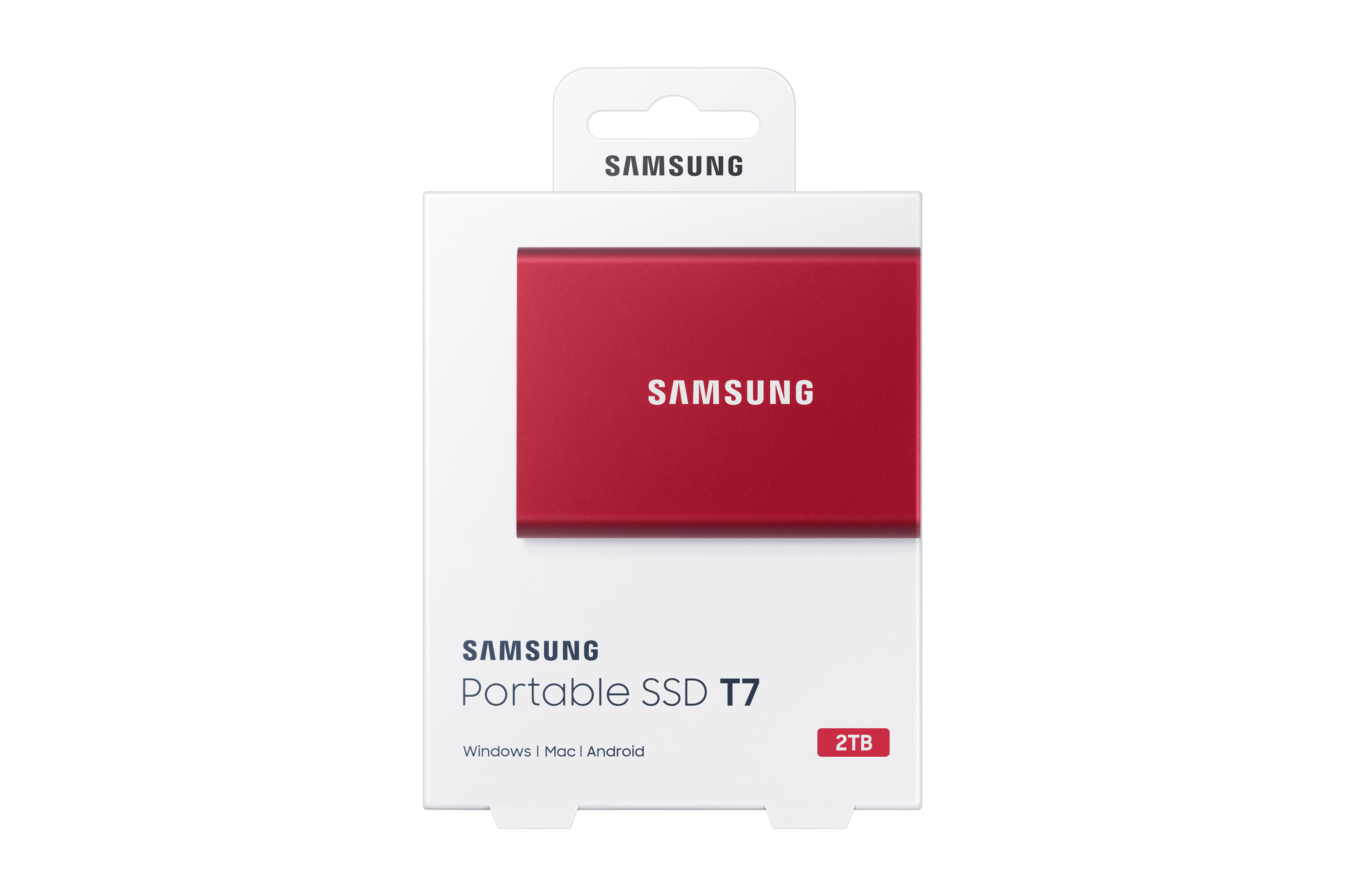 Samsung Portable SSD T7 rot 2TB, USB-C 3.1