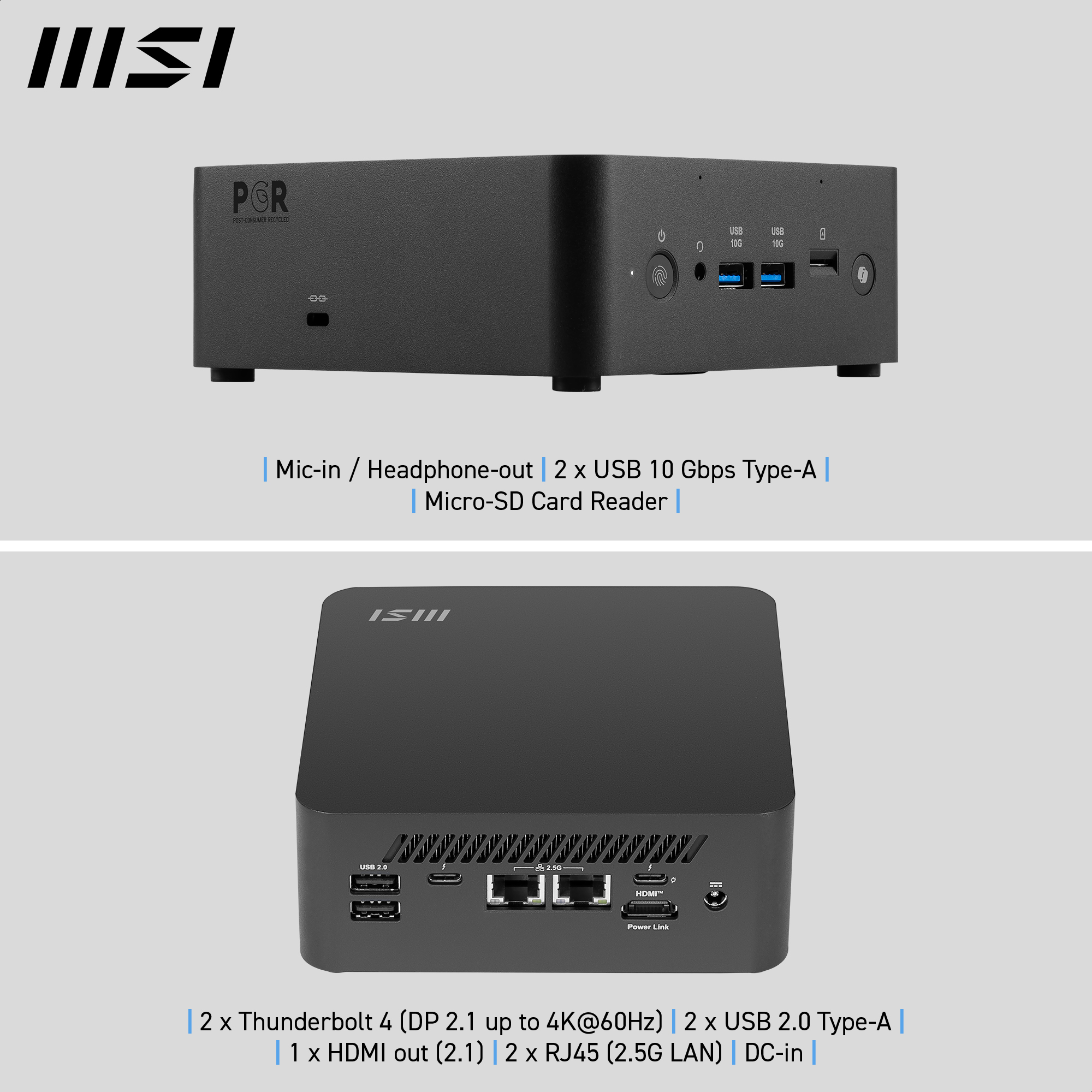 MSI Cubi NUC AI+ 2MG-037AT, Core Ultra 9 288V, 32GB, 1TB SSD, Win 11 Pro