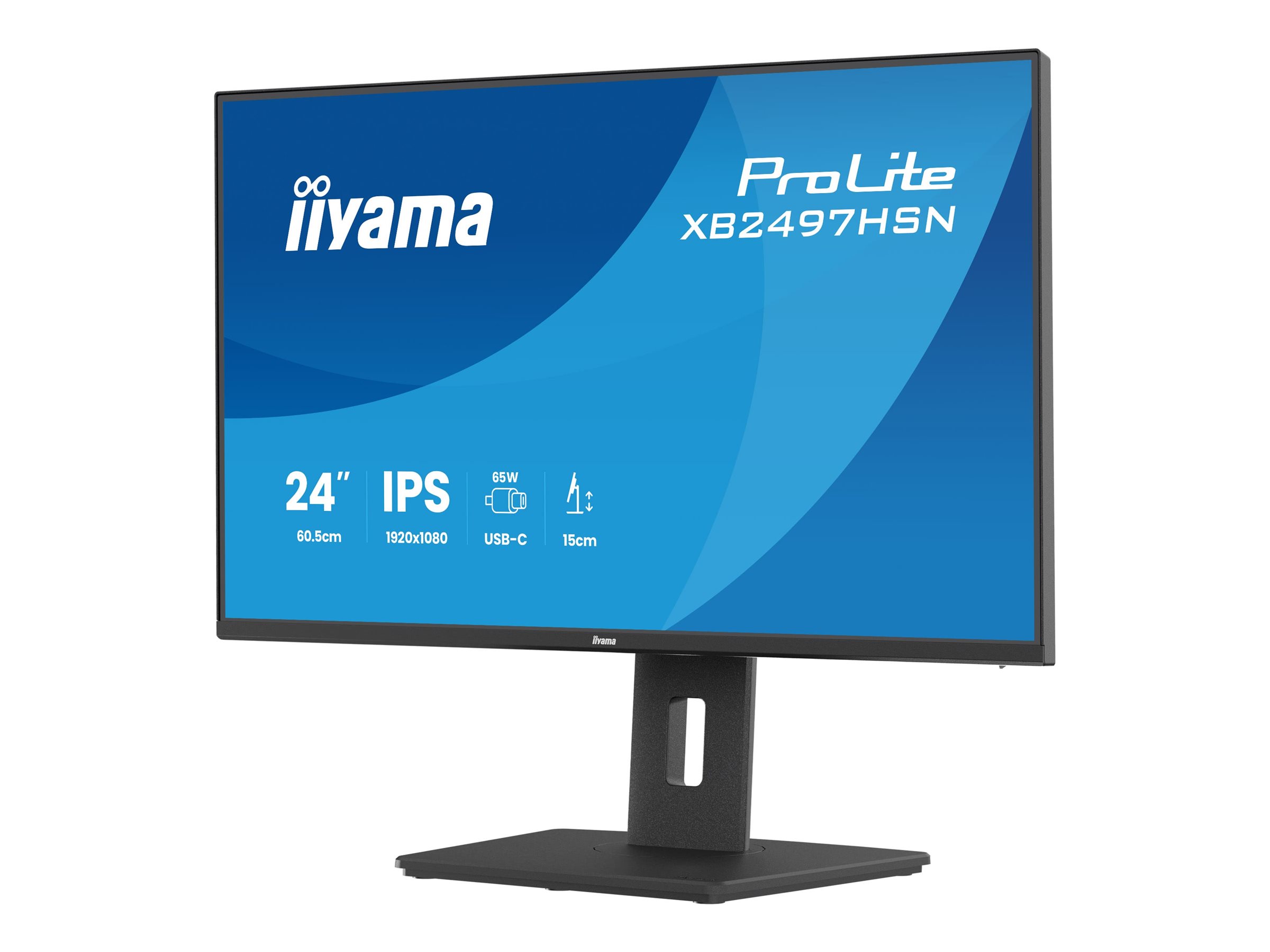 iiyama ProLite XB2497HSN-B1 Monitor 60.5cm (23.8") Full HD, IPS, 1ms, HDMI, Displayport, USB-C